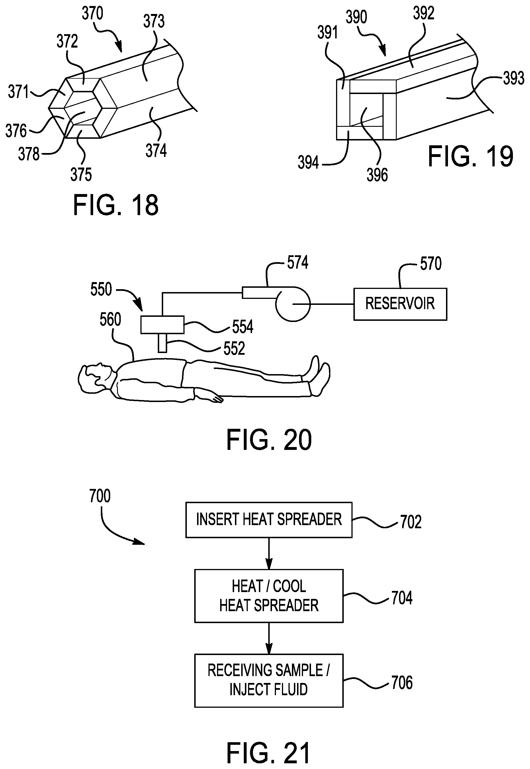 Patent US11771590 Figure 4 – Medical fluid probe with heat spreader structure and thermal energy source