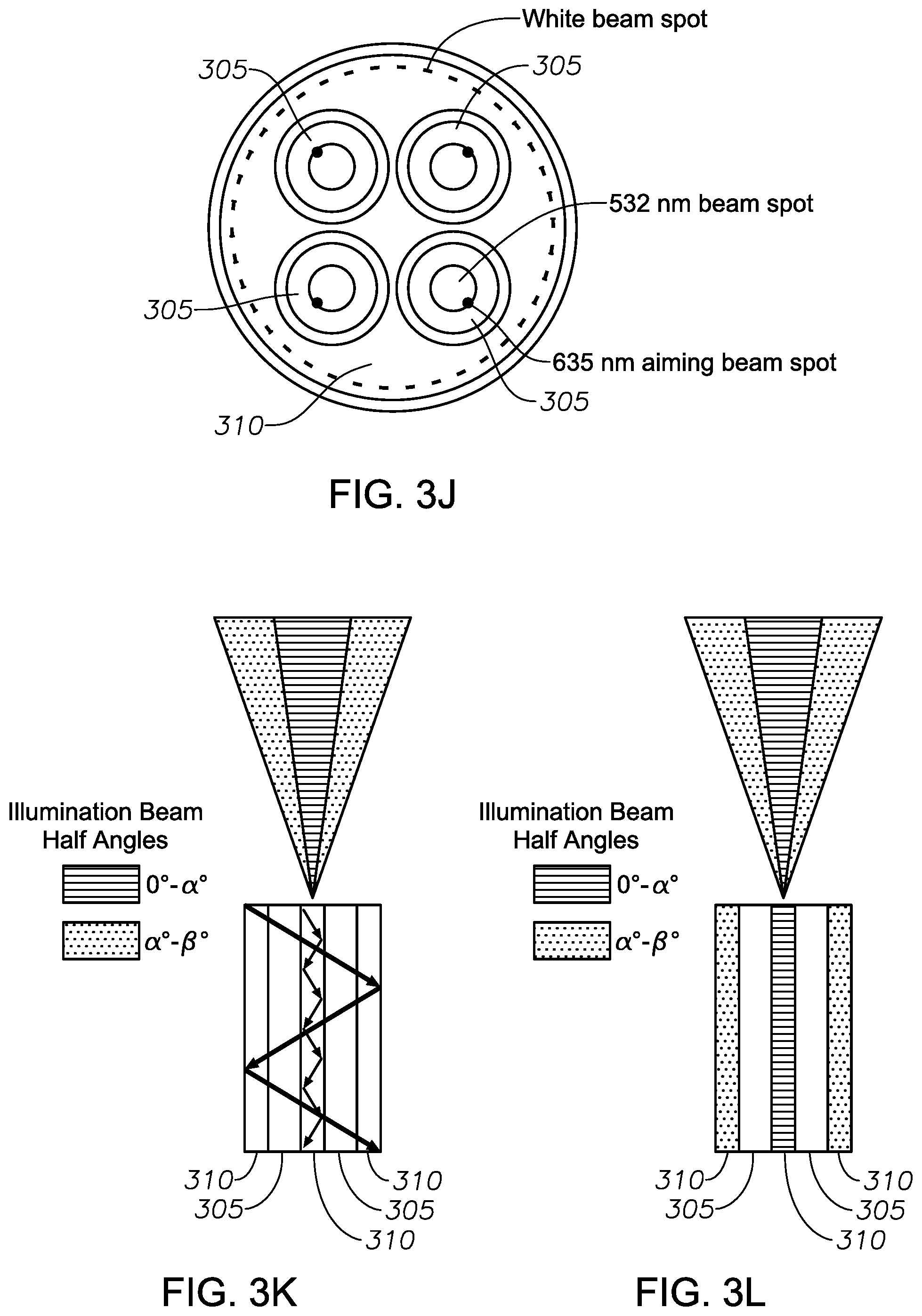 Patent US11771597 Figure 8 – Multiple-input-coupled illuminated multi-spot laser probe