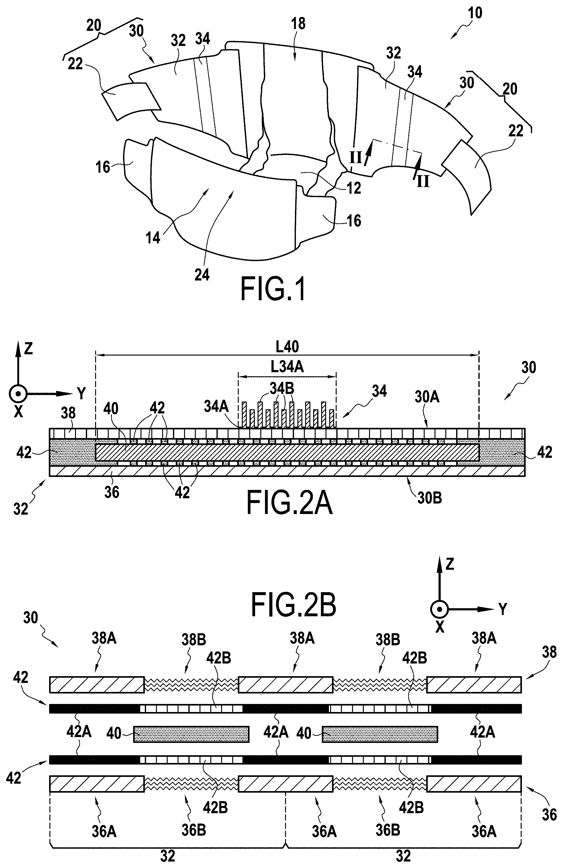 Patent US11771600 Figure 1 – Laminated assembly, nappy comprising such an assembly and method for manufacturing such an assembly