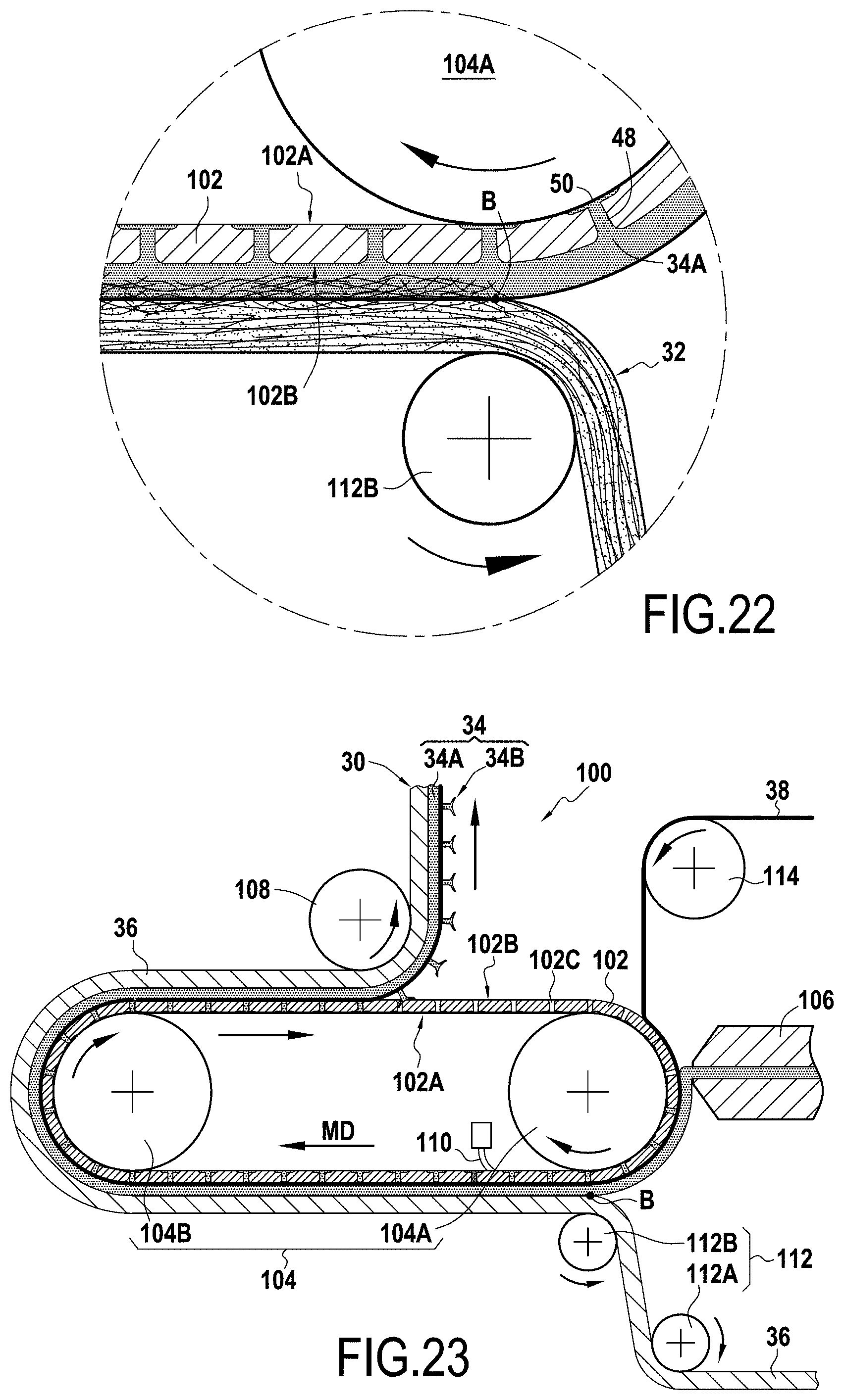 Patent US11771600 Figure 8 – Laminated assembly, nappy comprising such an assembly and method for manufacturing such an assembly