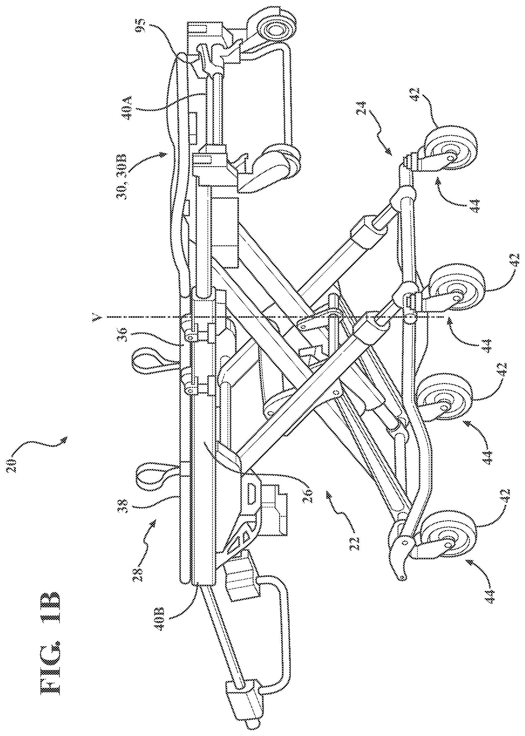 Patent US11771607 Figure 2 – Patient support apparatus with deck section actuator