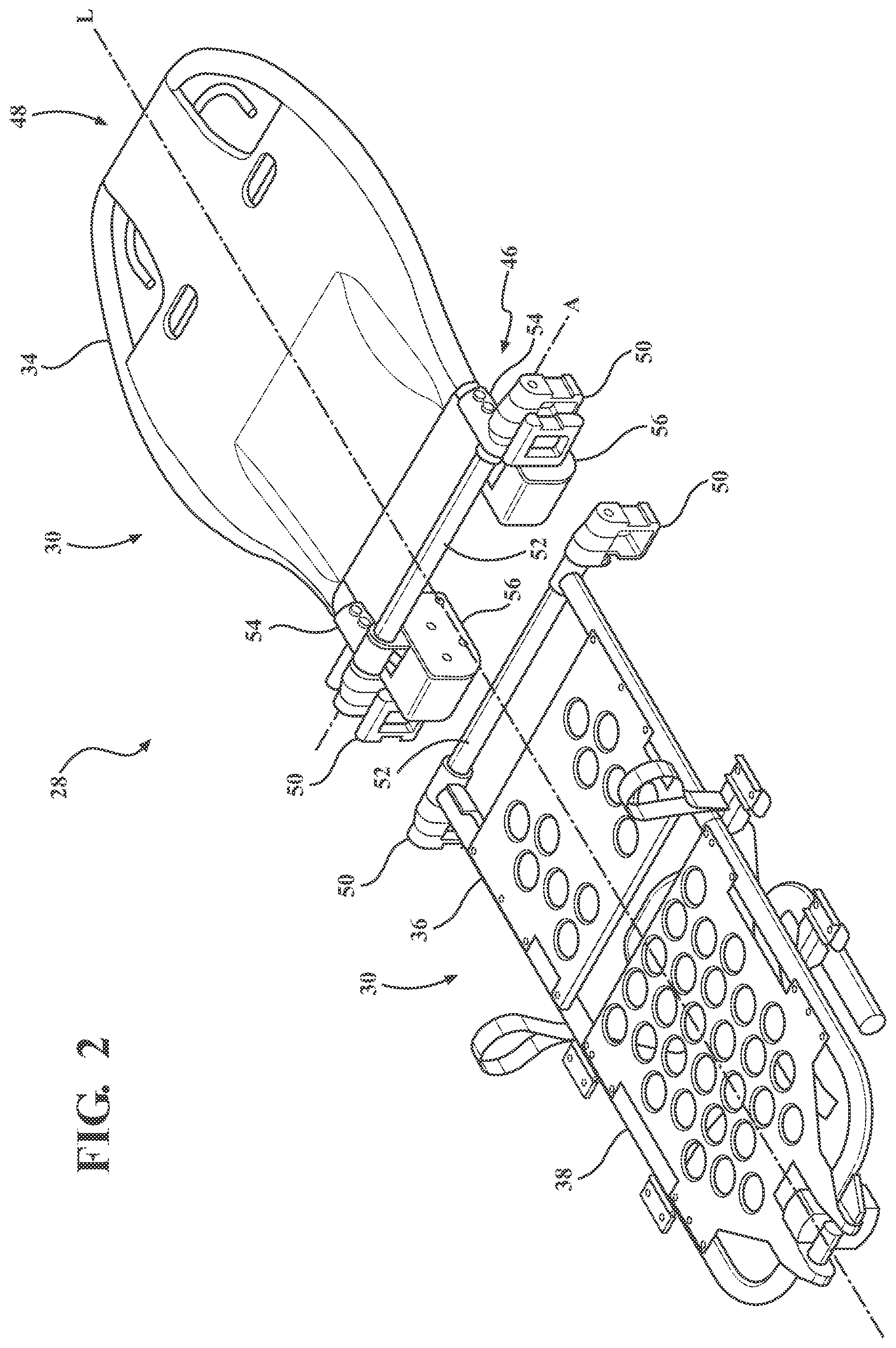 Patent US11771607 Figure 3 – Patient support apparatus with deck section actuator
