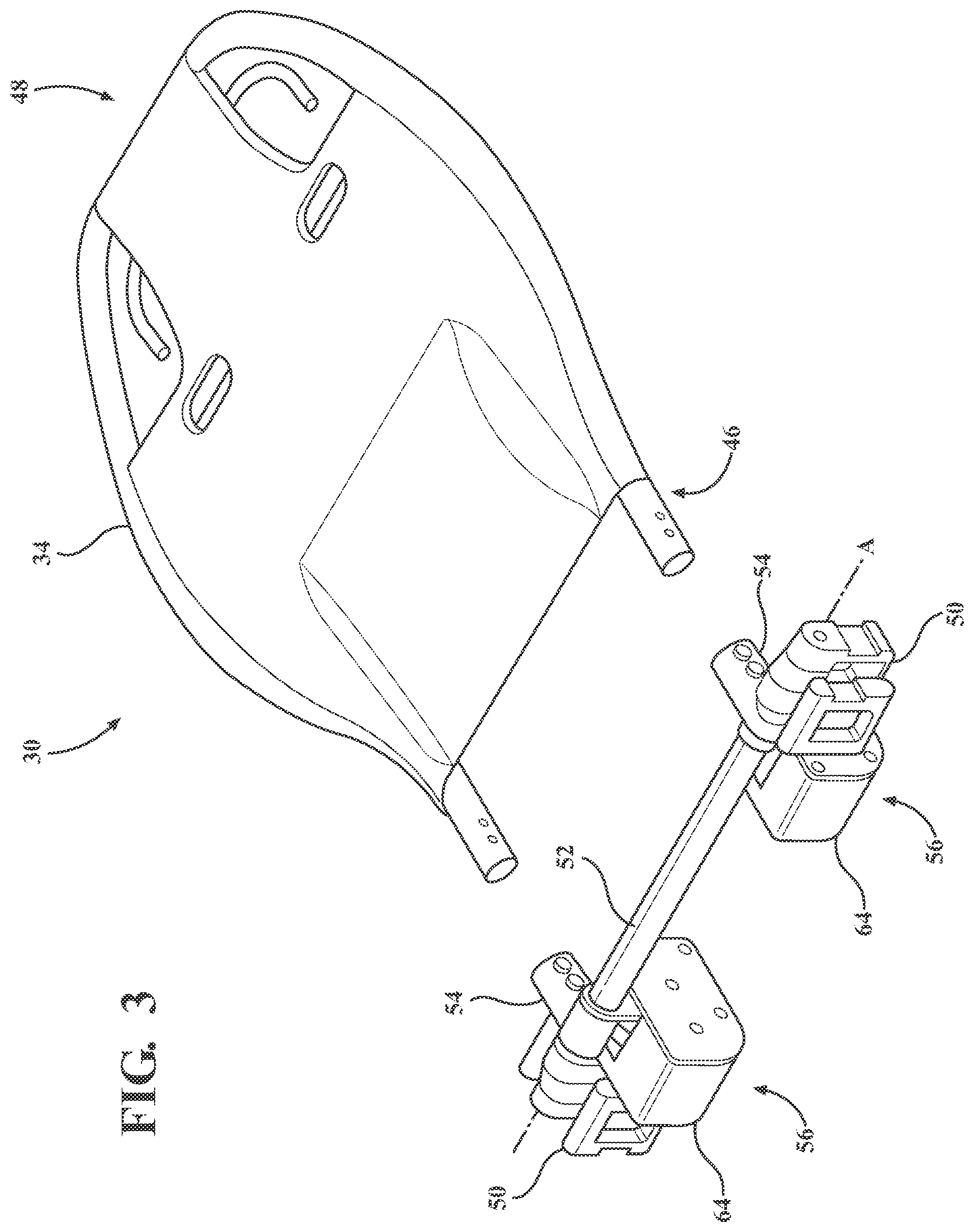 Patent US11771607 Figure 4 – Patient support apparatus with deck section actuator