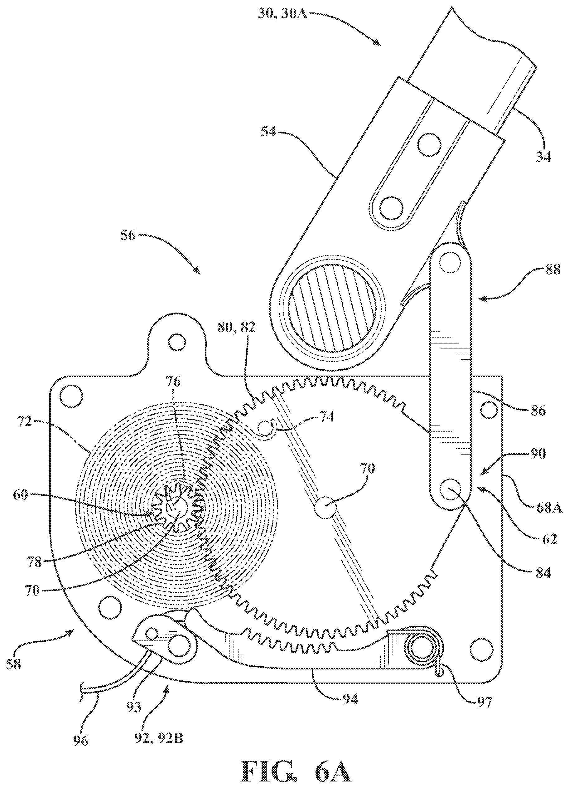 Patent US11771607 Figure 7 – Patient support apparatus with deck section actuator