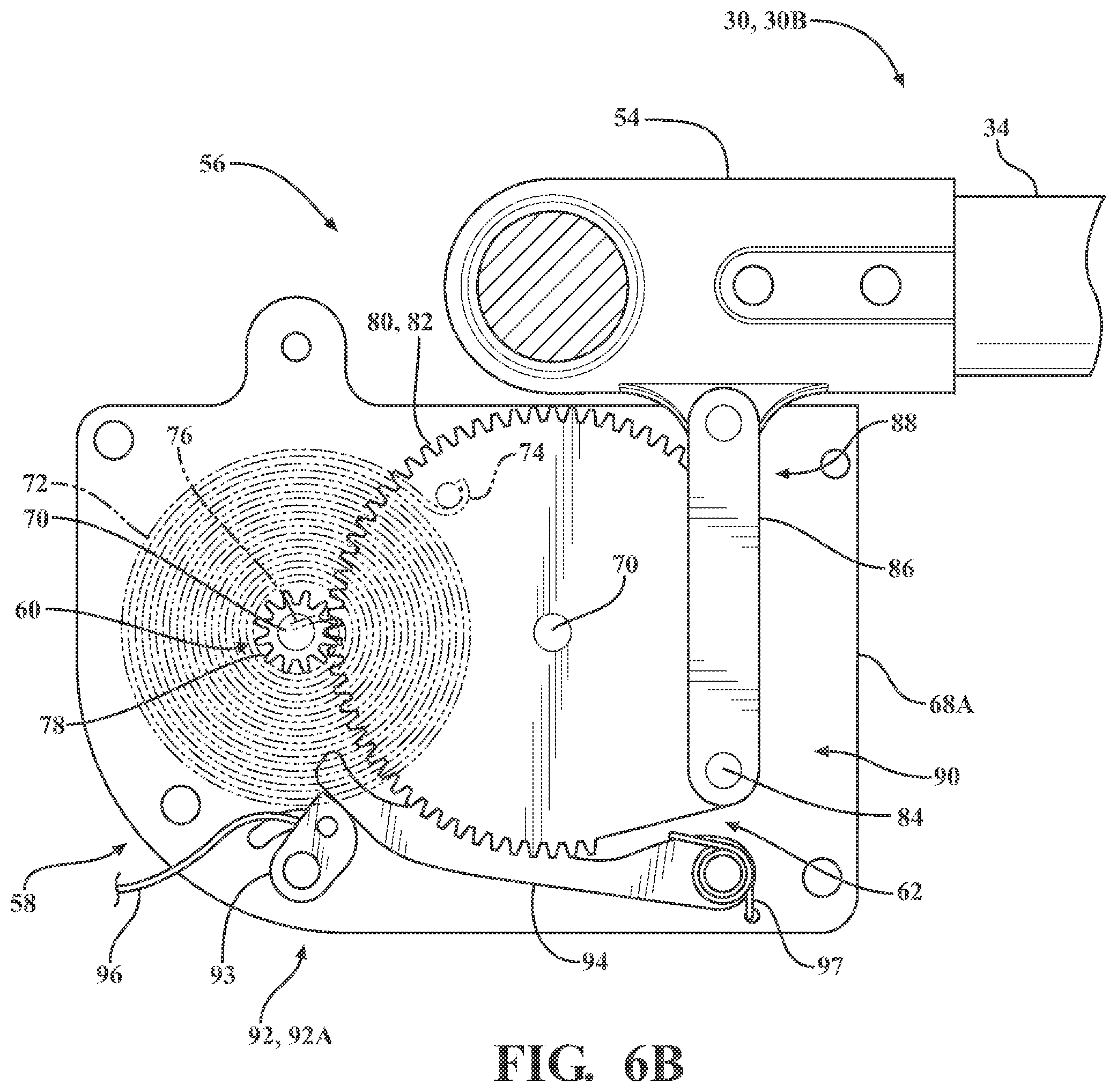 Patent US11771607 Figure 8 – Patient support apparatus with deck section actuator