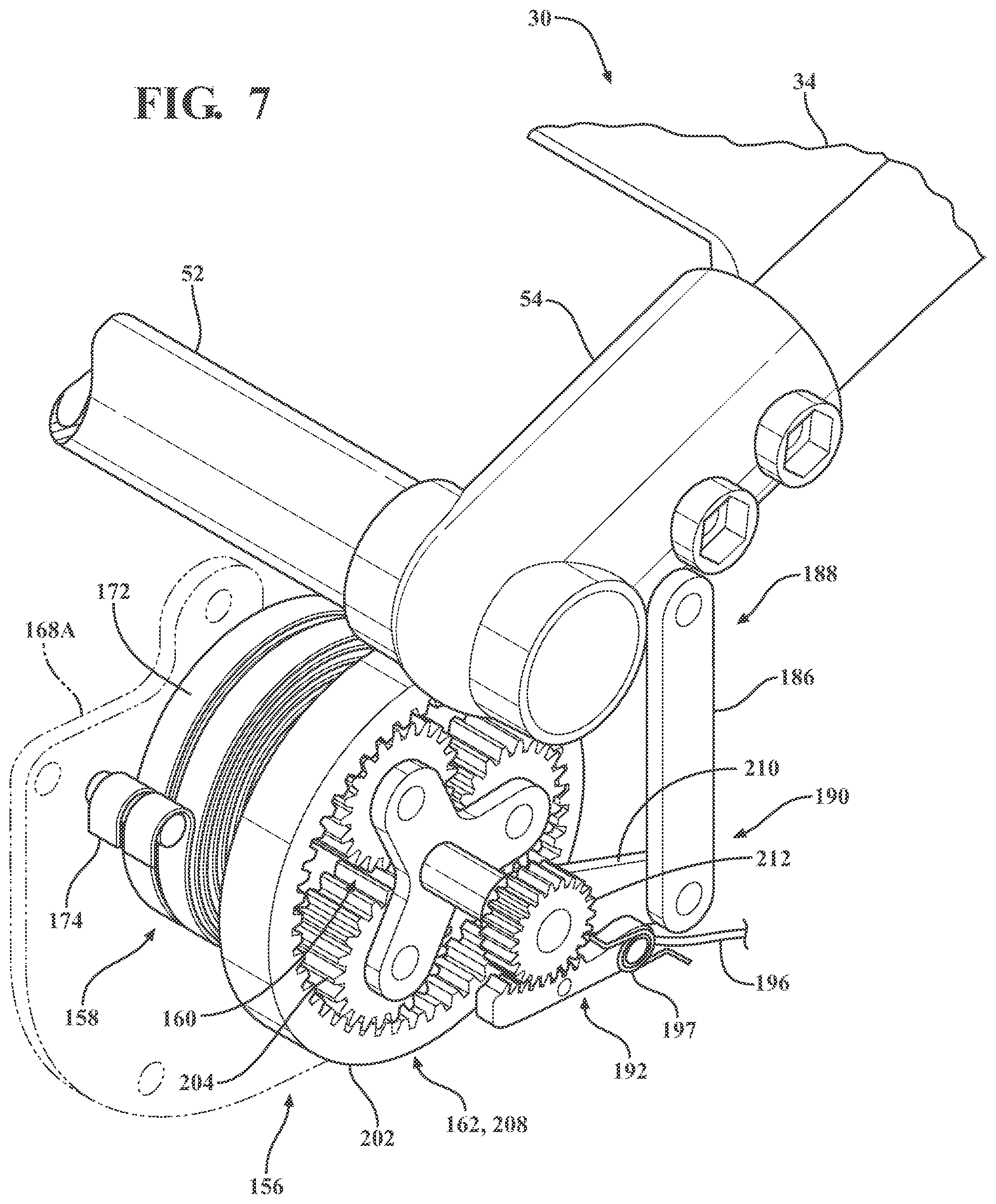 Patent US11771607 Figure 9 – Patient support apparatus with deck section actuator