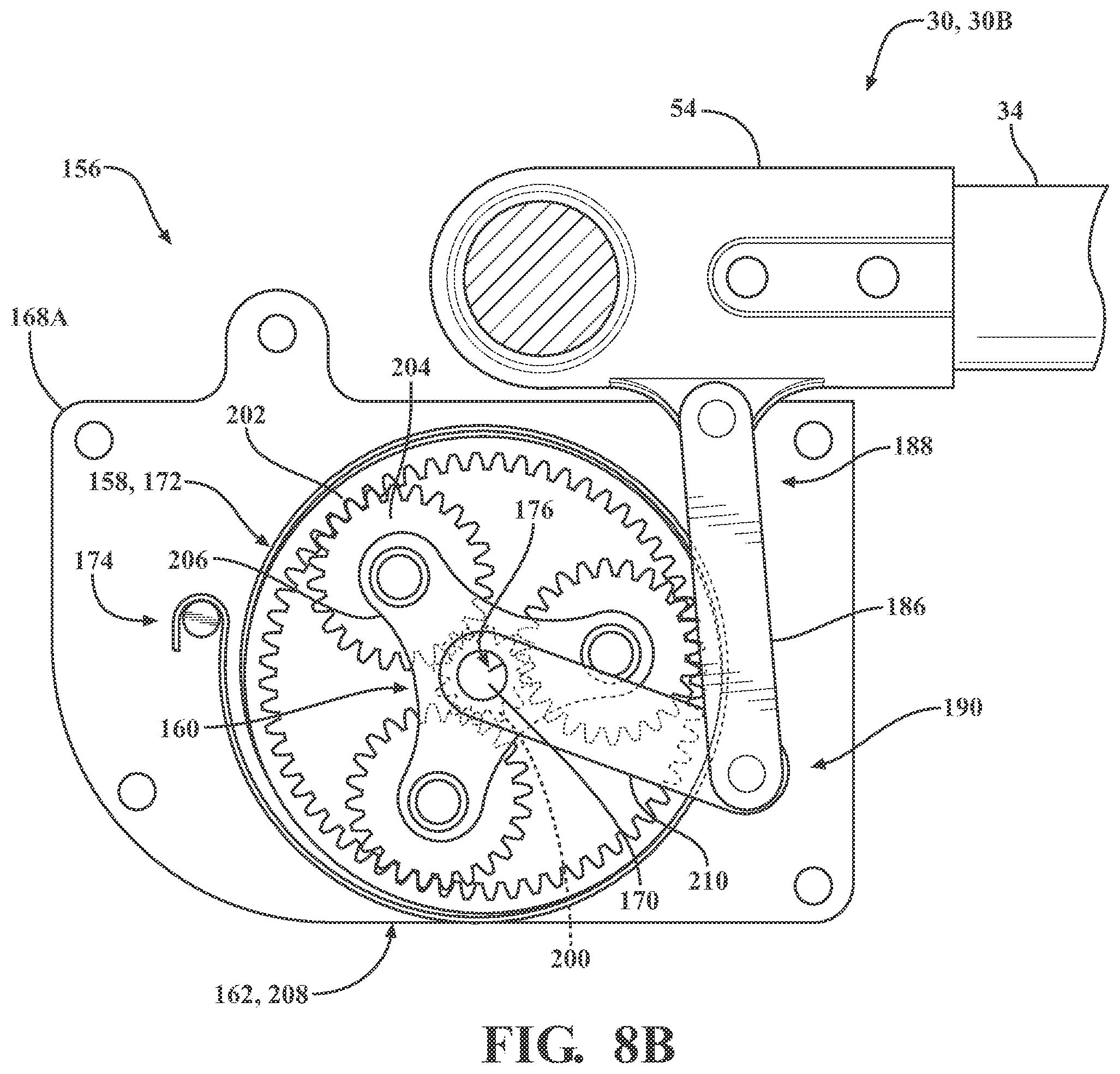 Patent US11771607 Figure 11 – Patient support apparatus with deck section actuator