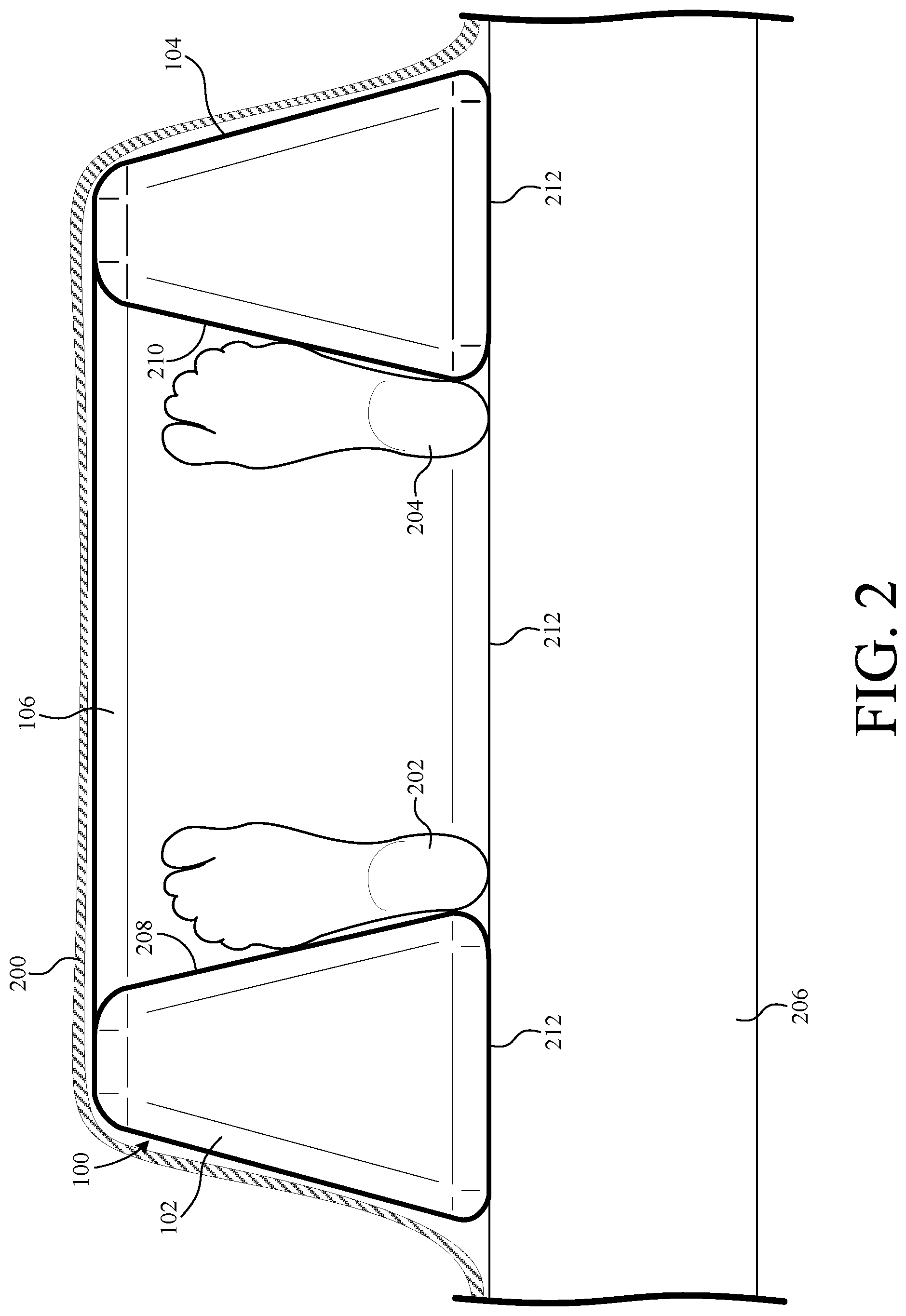 Patent US11771608 Figure 2 – Foot support method