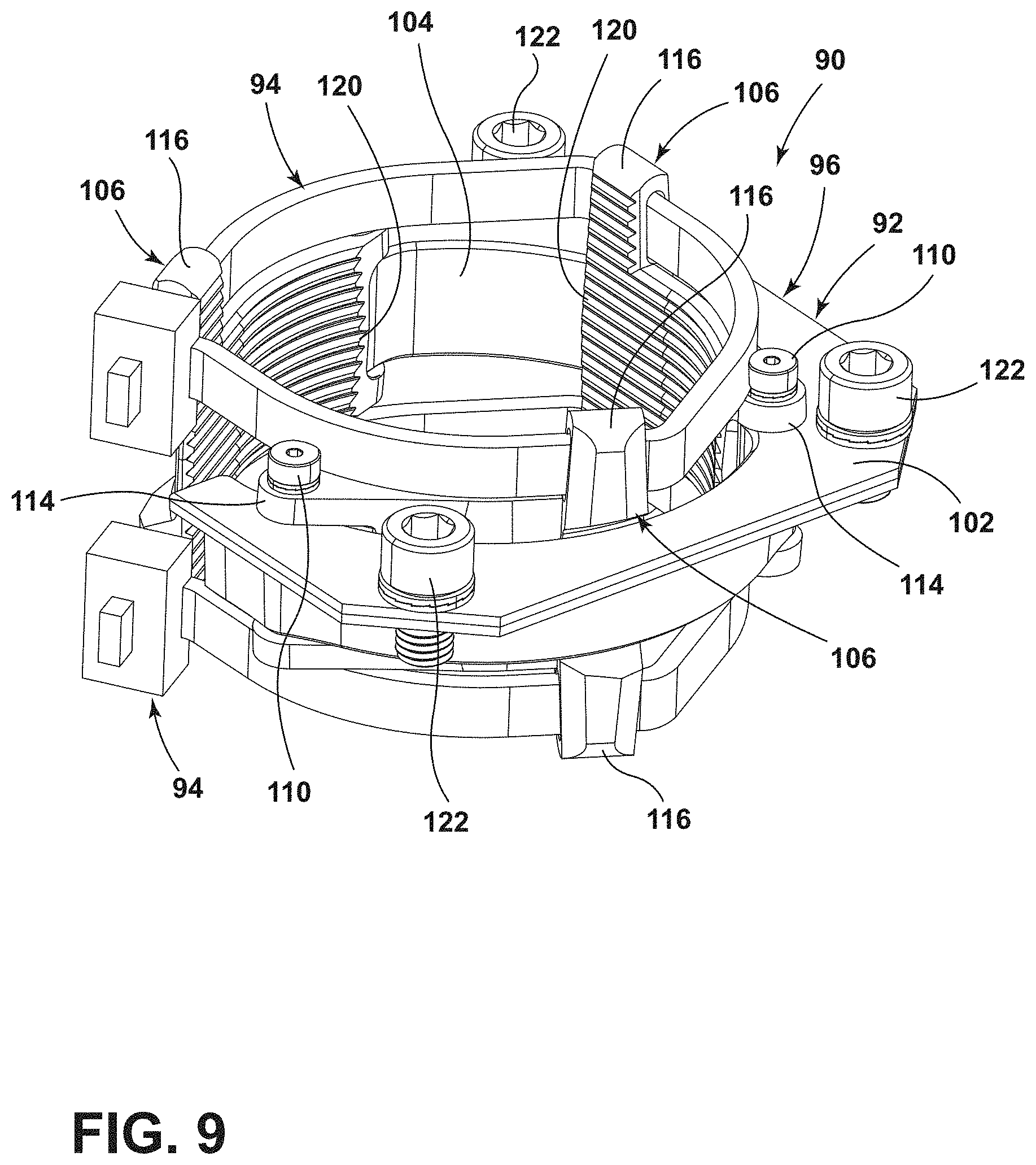 Patent US11771611 Figure 10 – Vertically adjustable boom head and cable management therefor