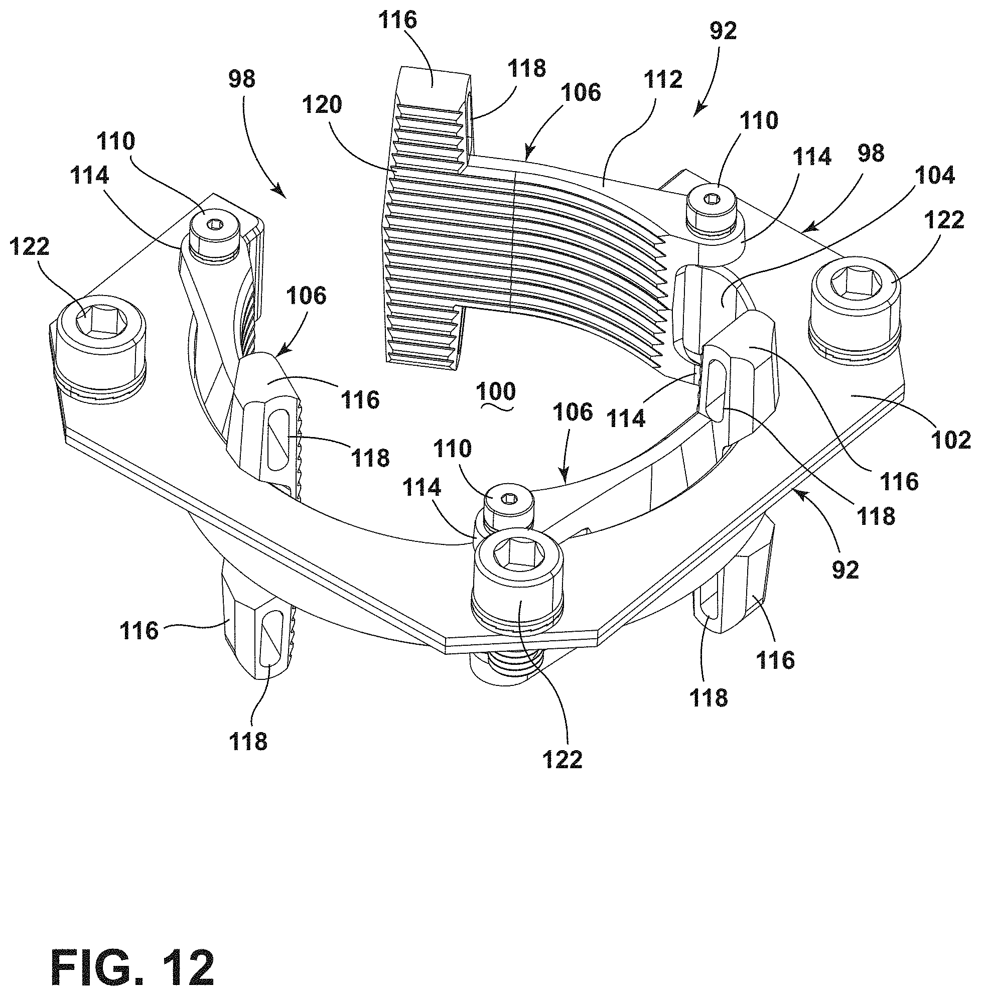 Patent US11771611 Figure 13 – Vertically adjustable boom head and cable management therefor