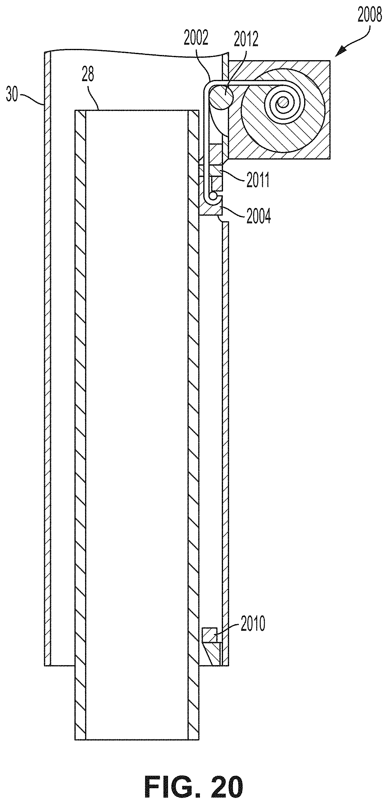 Patent US11771611 Figure 19 – Vertically adjustable boom head and cable management therefor
