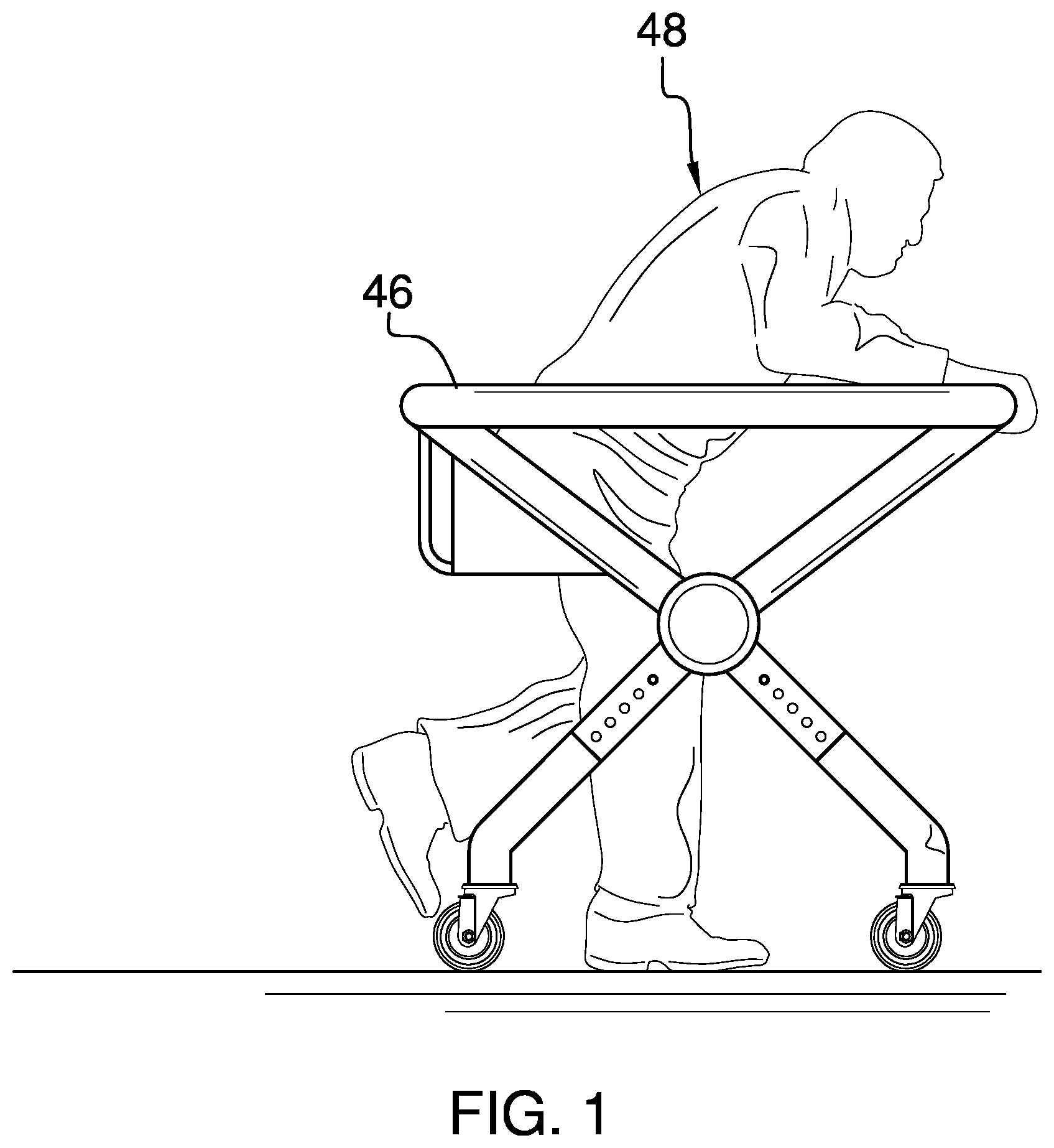 Patent US11771614 — Walking assistance assembly — Figure 1