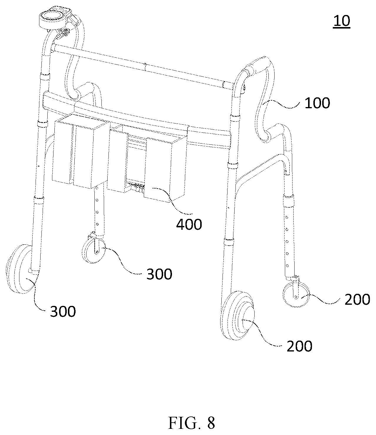 Patent US11771615 Figure 8 – Method of steering assist control for walker, device of steering assist control and memory