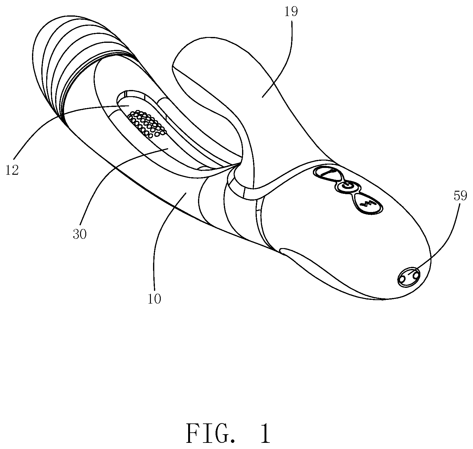 Patent US11771619 Figure 1 – Massage device