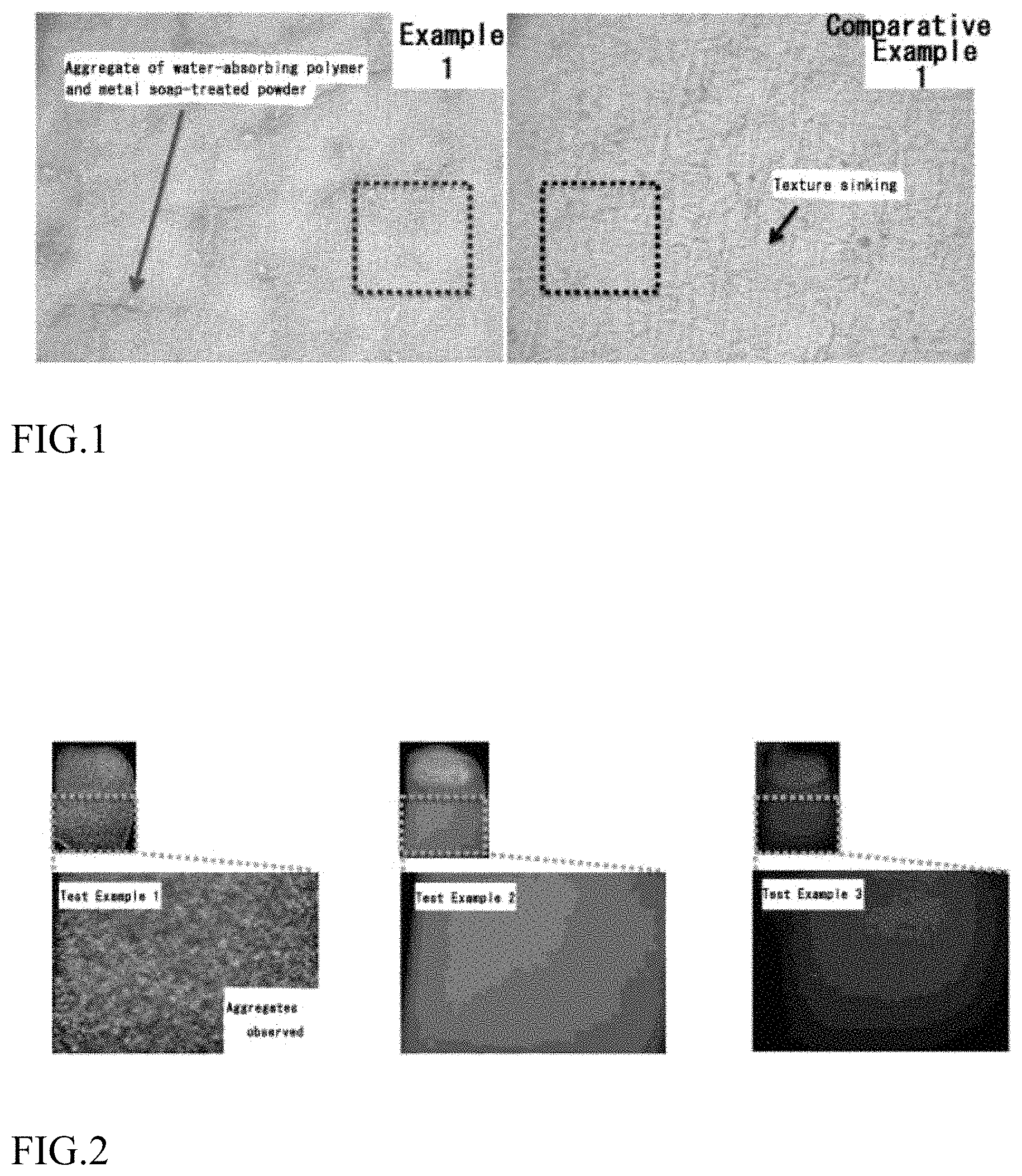 Patent US11771640 Figure 1 – Water-in-oil emulsion cosmetic