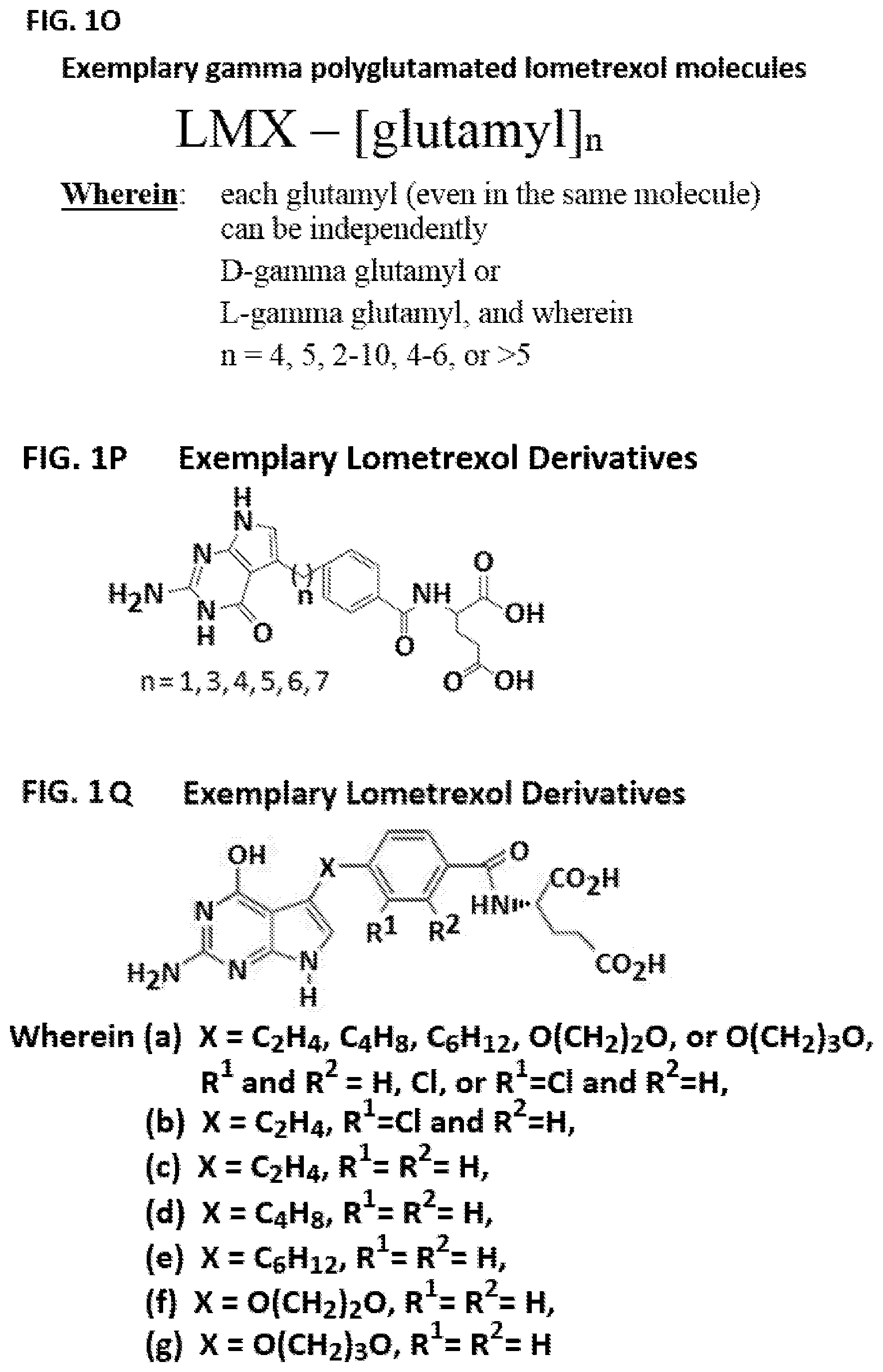 Patent US11771700 Figure 3 – Gamma polyglutamated lometrexol and uses thereof