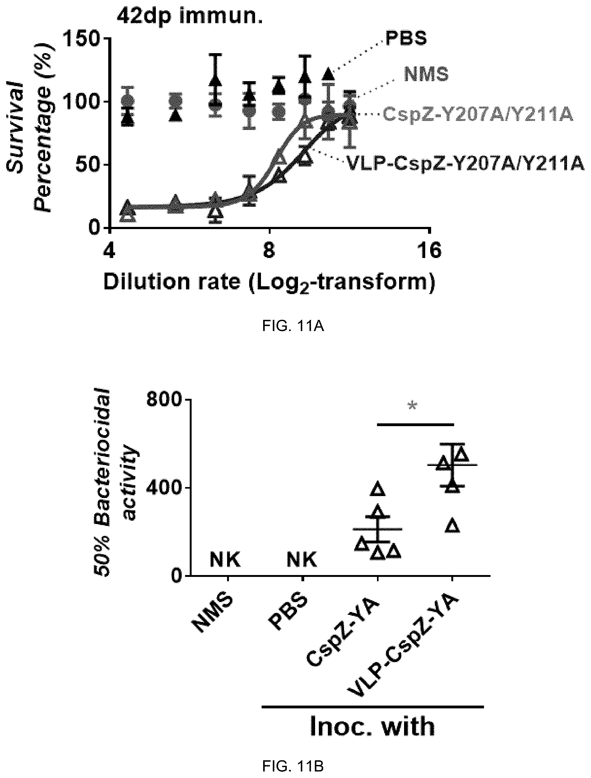 Patent US11771750 Figure 9 – Composition and method for generating immunity to Borrelia burgdorferi