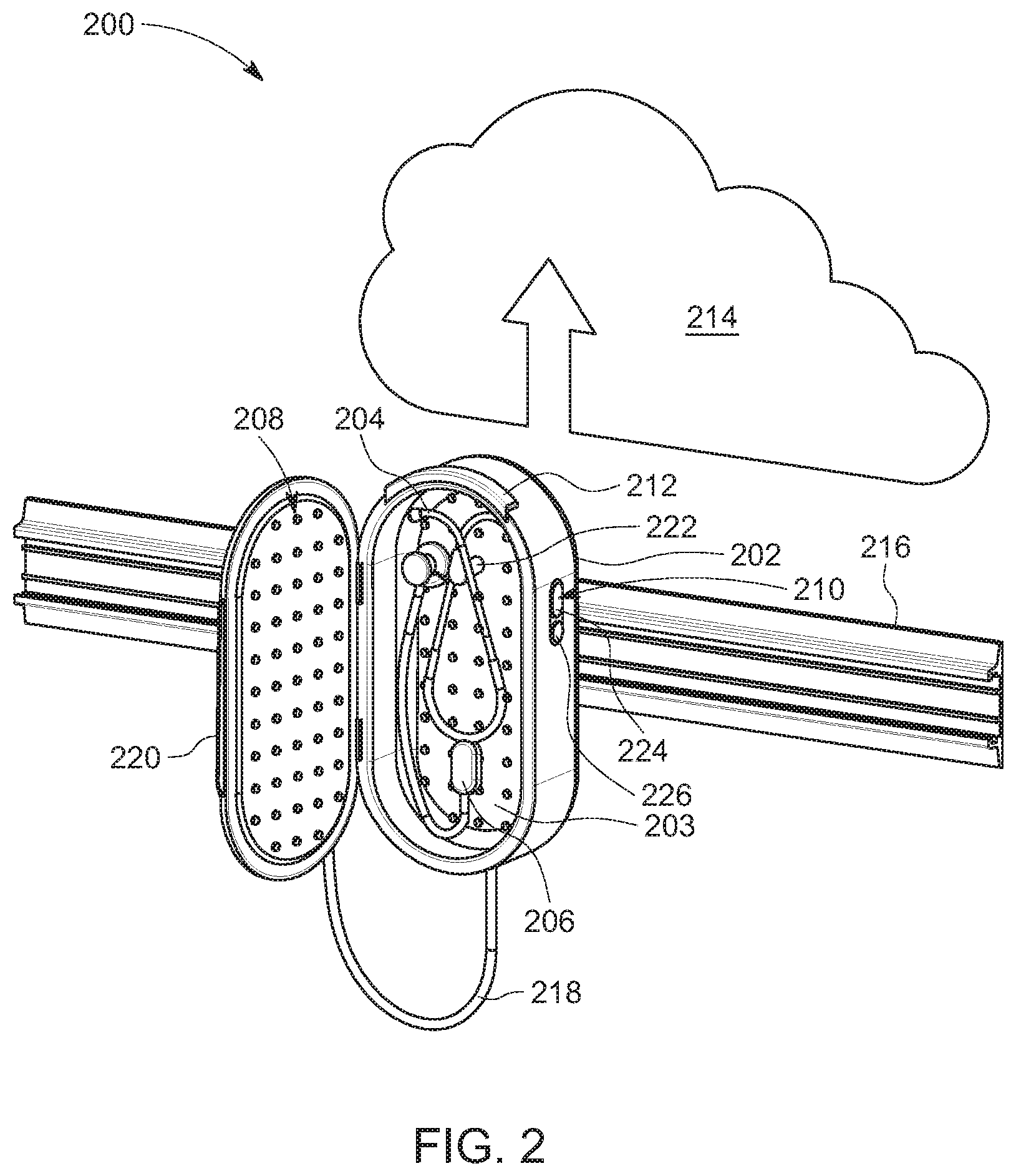 Patent US11771785 Figure 2 – Untethered disenfecting stethoscope system
