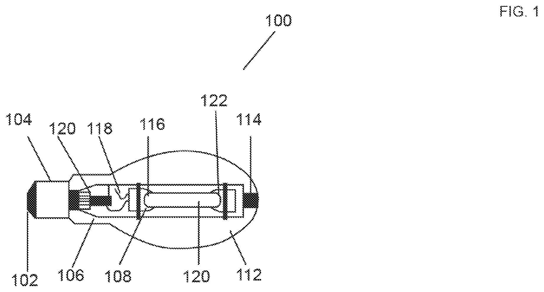 Patent US11771789 — General illumination LED system including far UV C — Figure 1