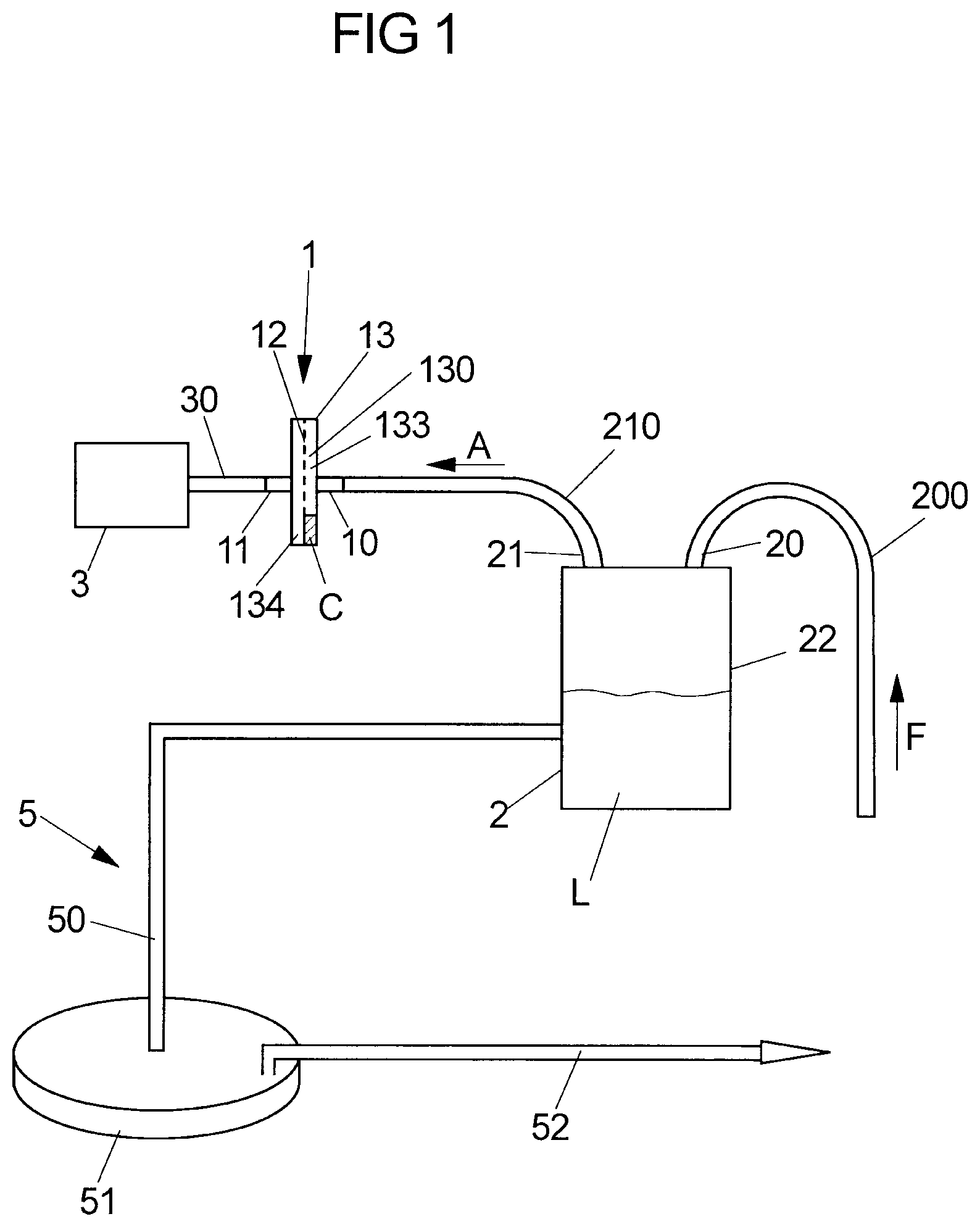 Patent US11771813 Figure 1 – Hydrophobic filter for filtering an airflow or another gaseous flow in a medical application