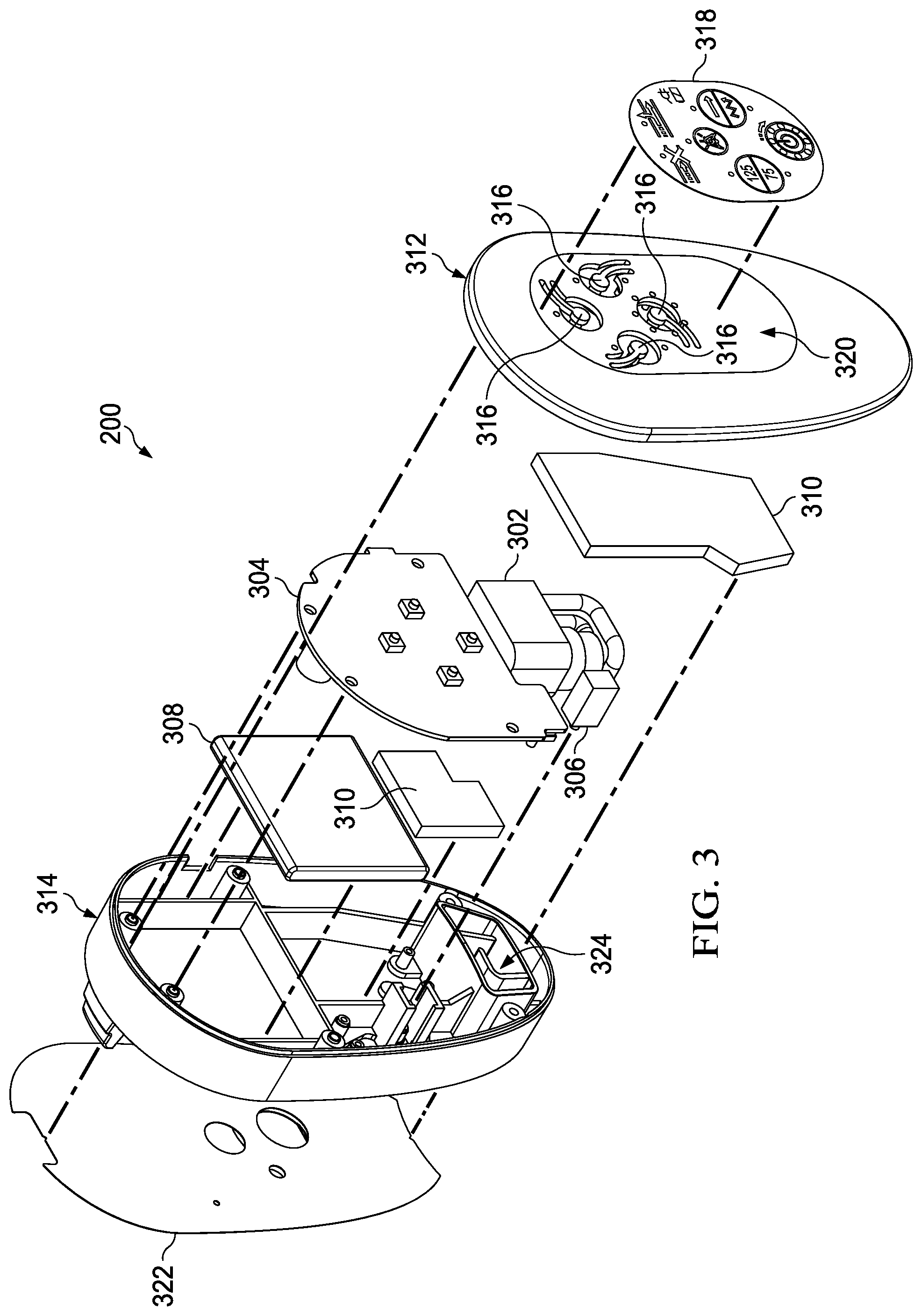 Patent US11771815 Figure 2 – Therapy apparatus with integrated fluid conductors and noise attenuation