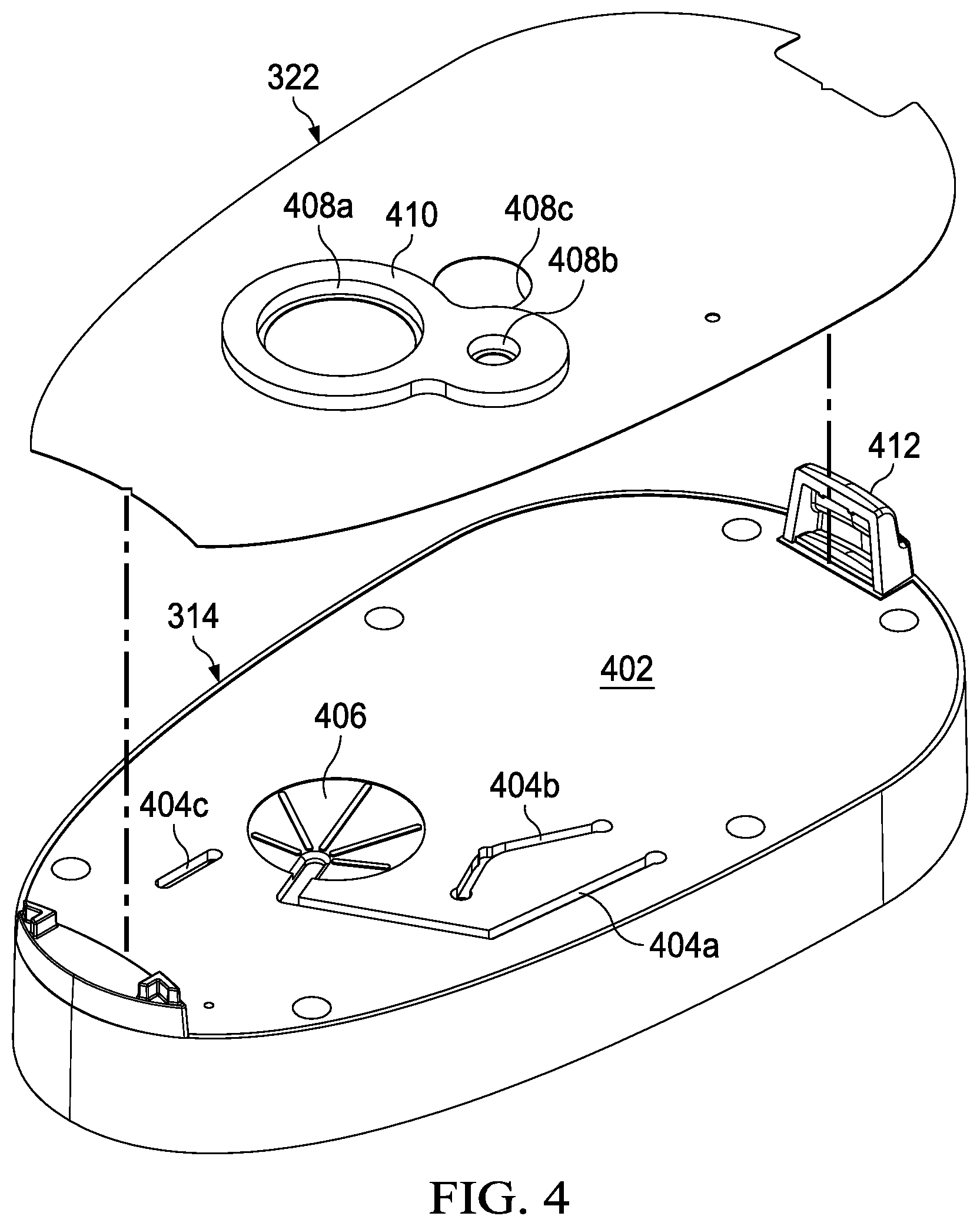 Patent US11771815 Figure 3 – Therapy apparatus with integrated fluid conductors and noise attenuation