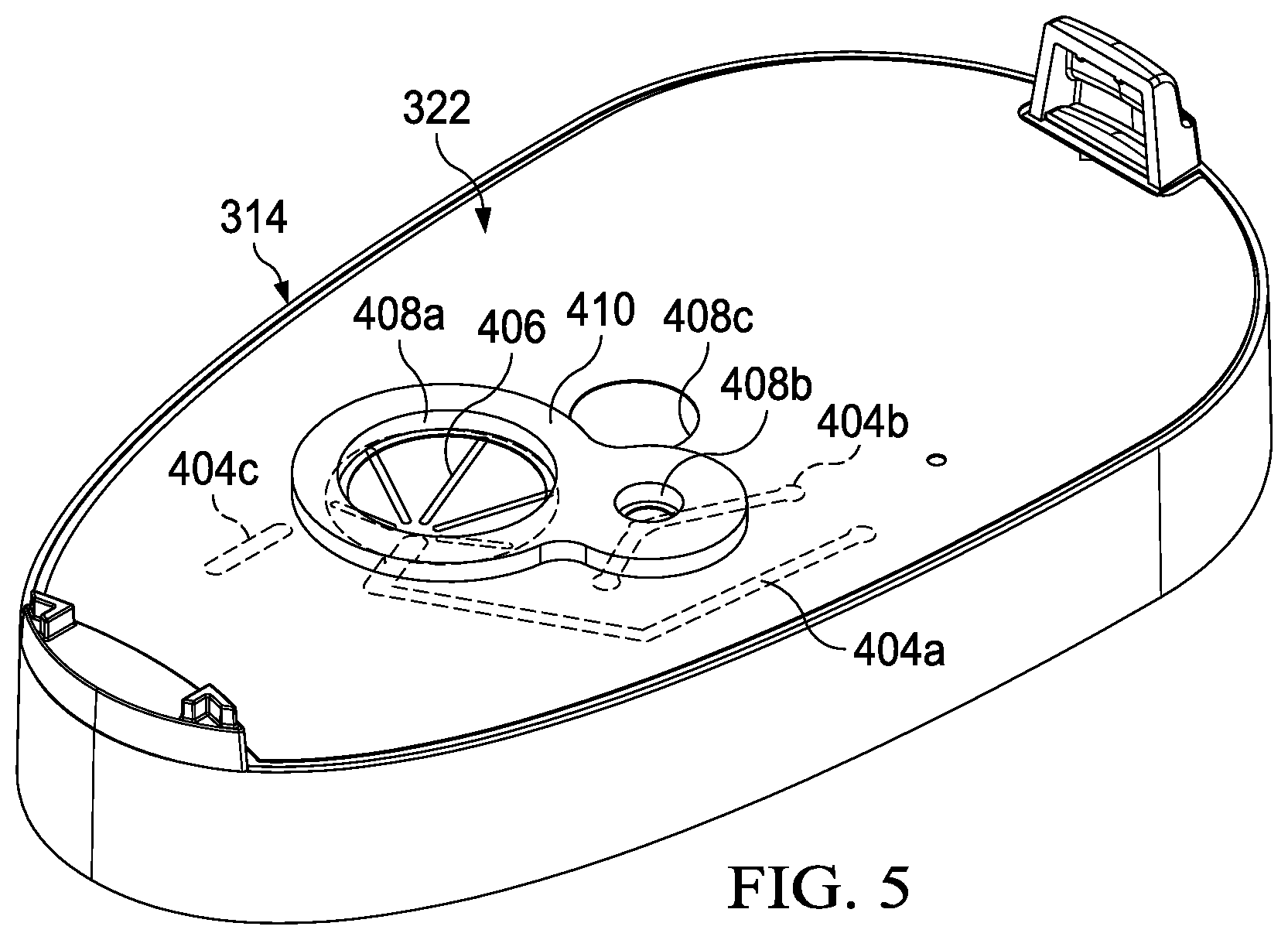 Patent US11771815 Figure 4 – Therapy apparatus with integrated fluid conductors and noise attenuation