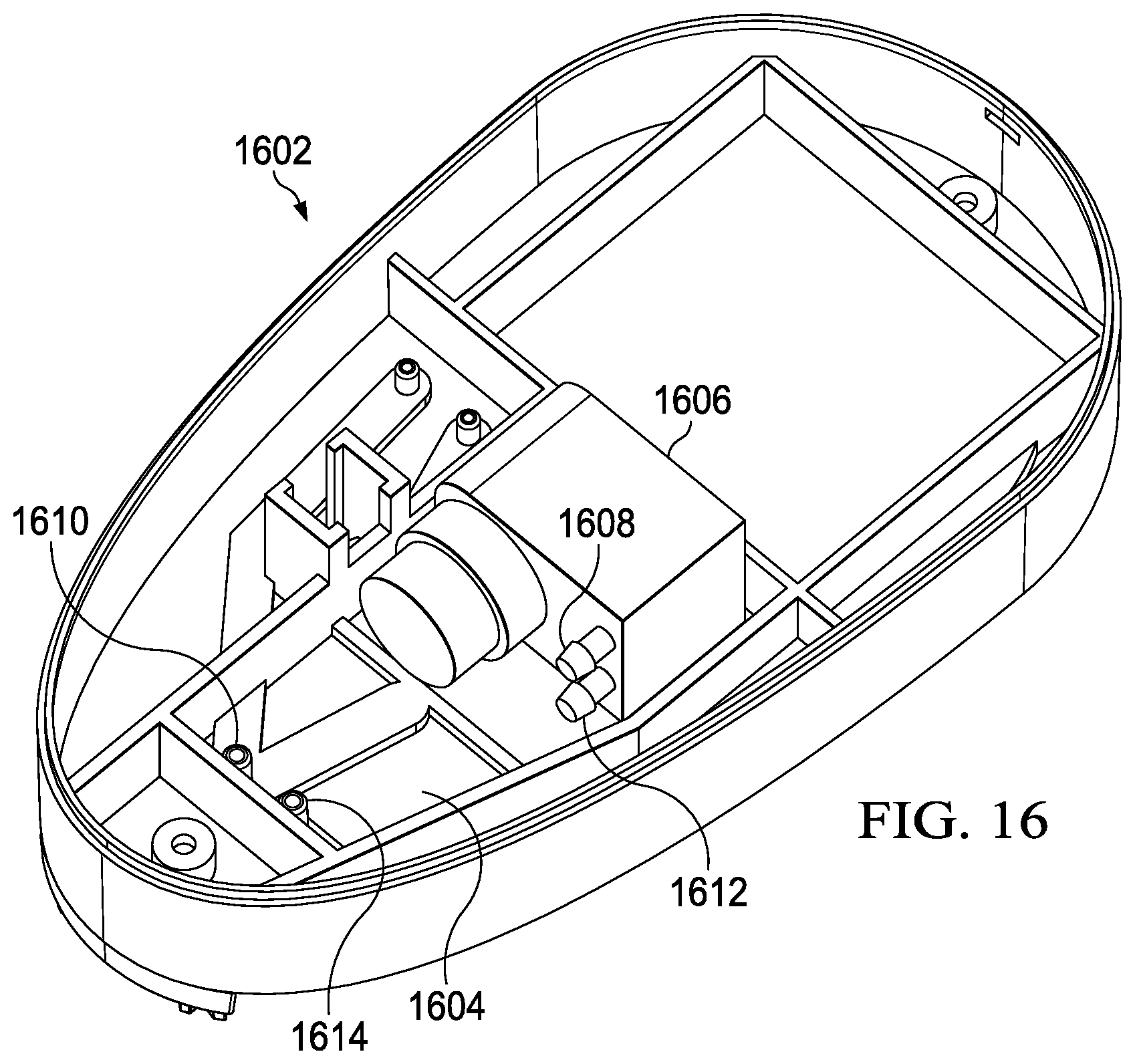 Patent US11771815 Figure 11 – Therapy apparatus with integrated fluid conductors and noise attenuation