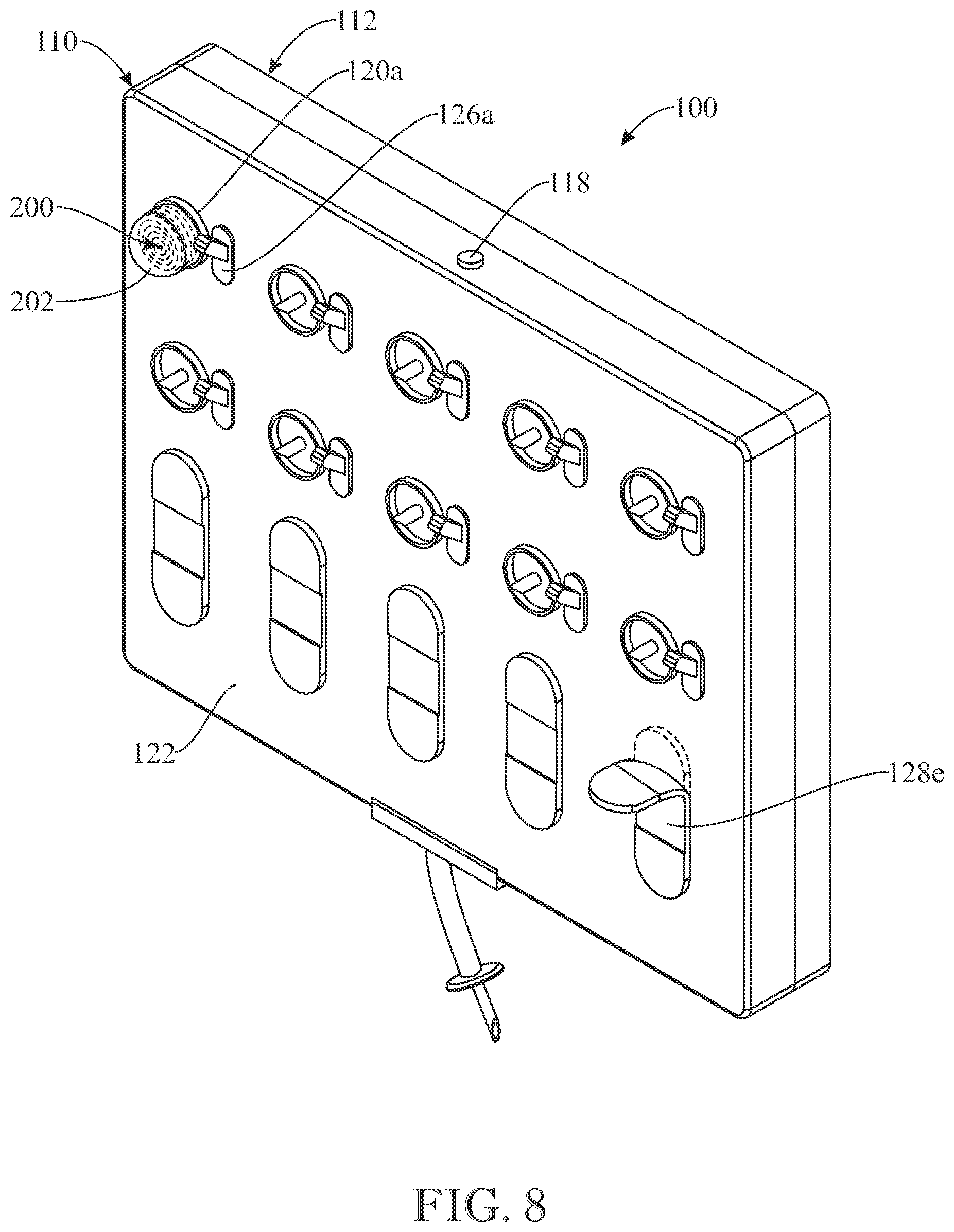 Patent US11771822 Figure 8 – Wearable drug delivery system