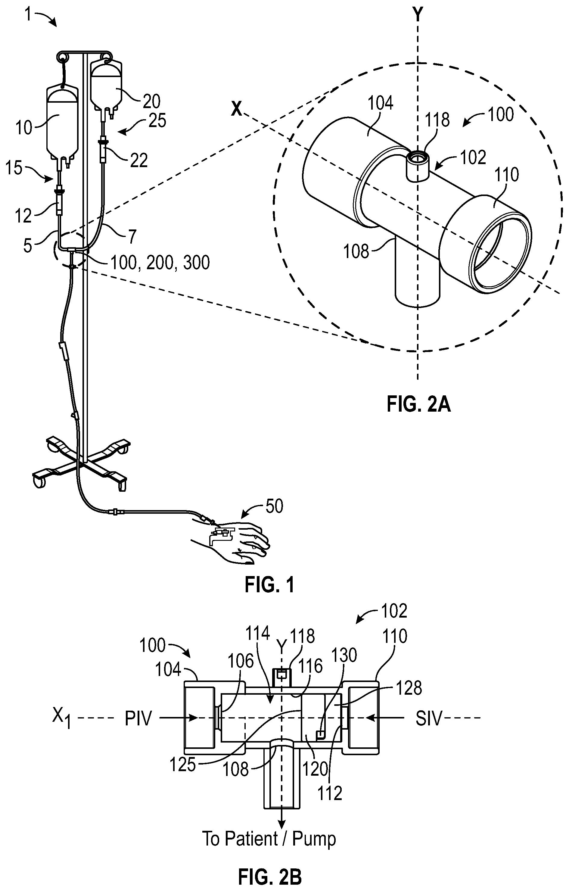 Patent US11771826 Figure 1 – Pressure actuated flow control device for gravity IV sets
