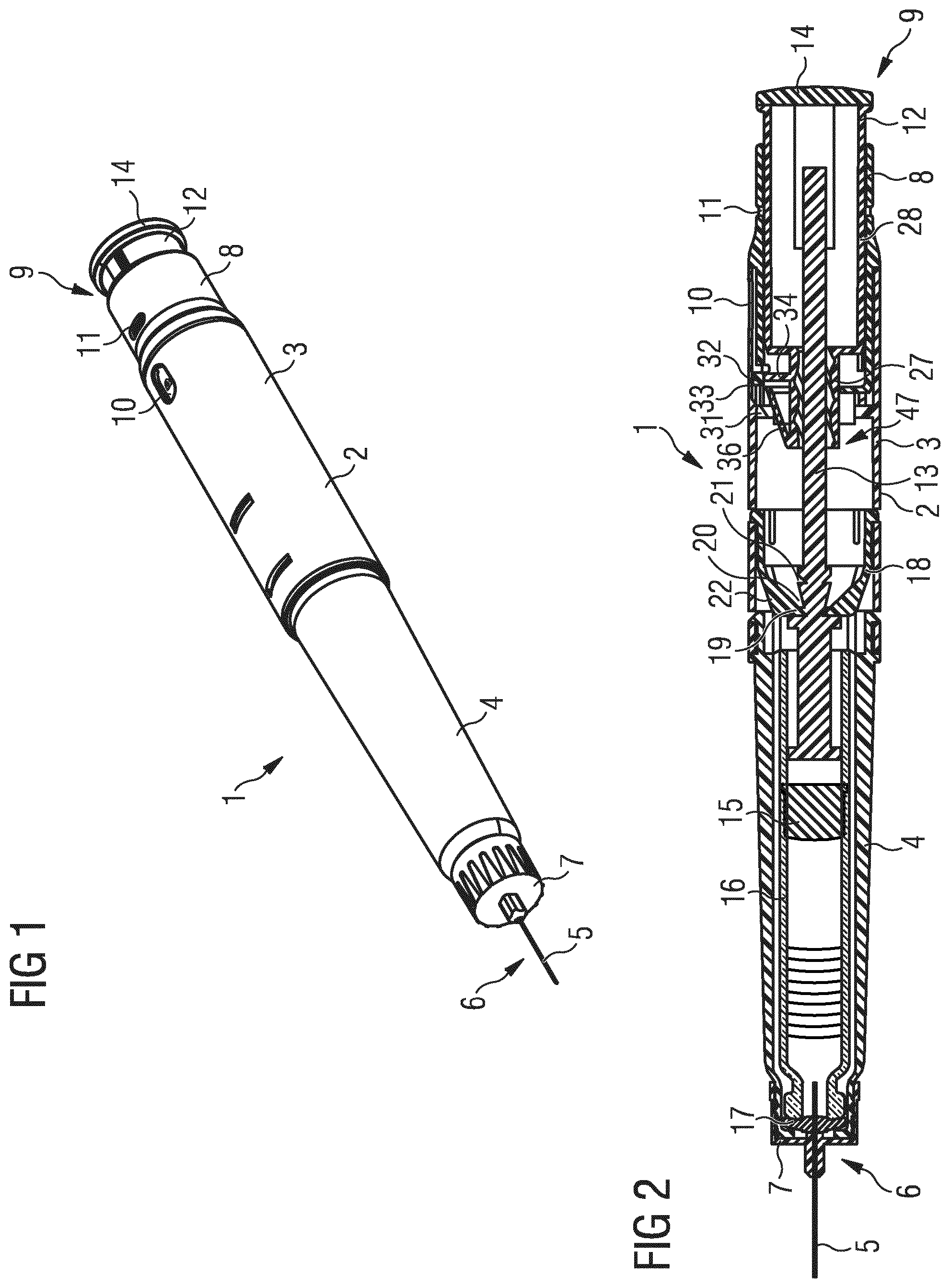 Patent US11771836 Figure 1 – Assembly for a medication delivery device and medication delivery device