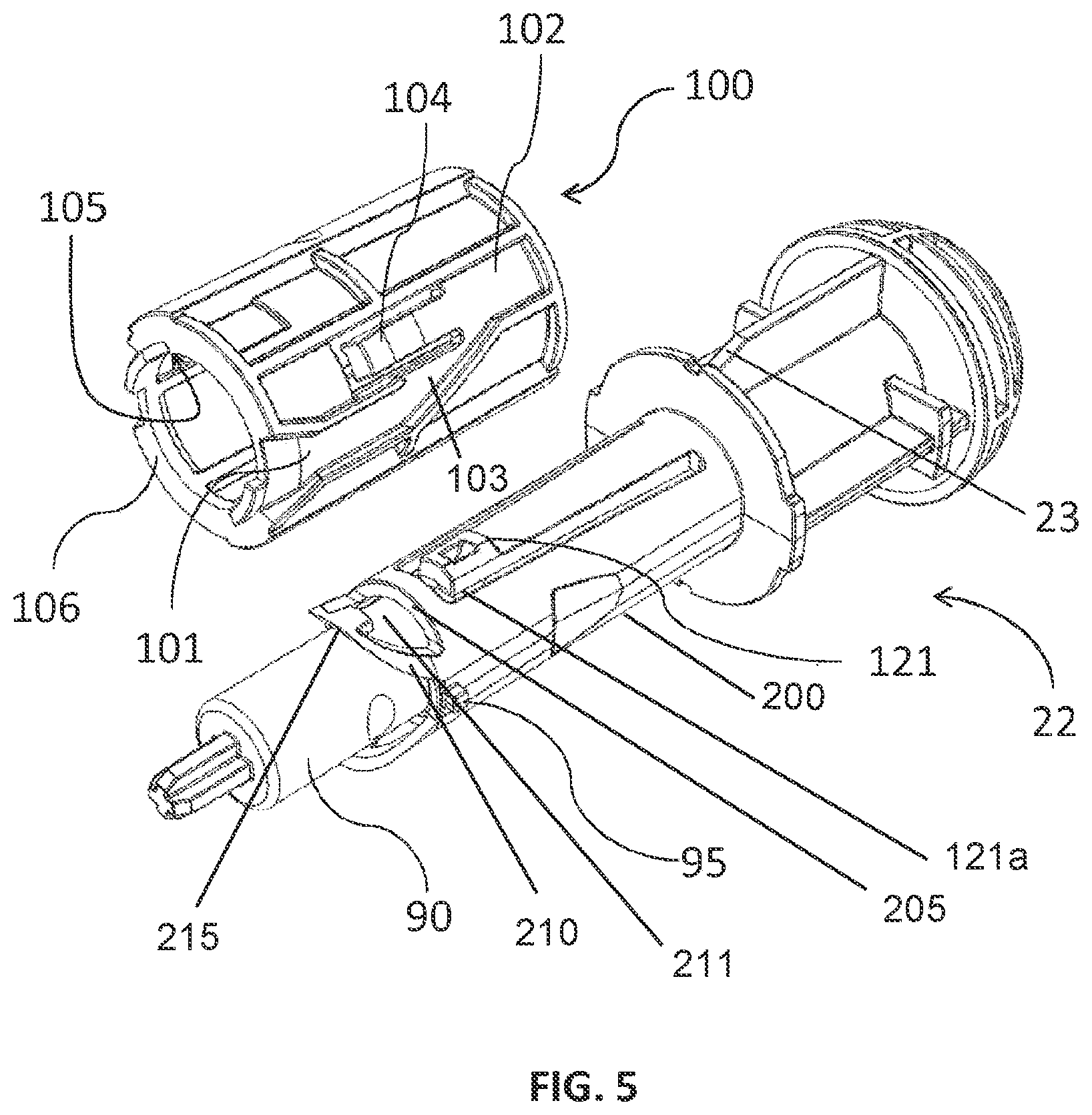 Patent US11771839 Figure 5 – Medicament delivery device