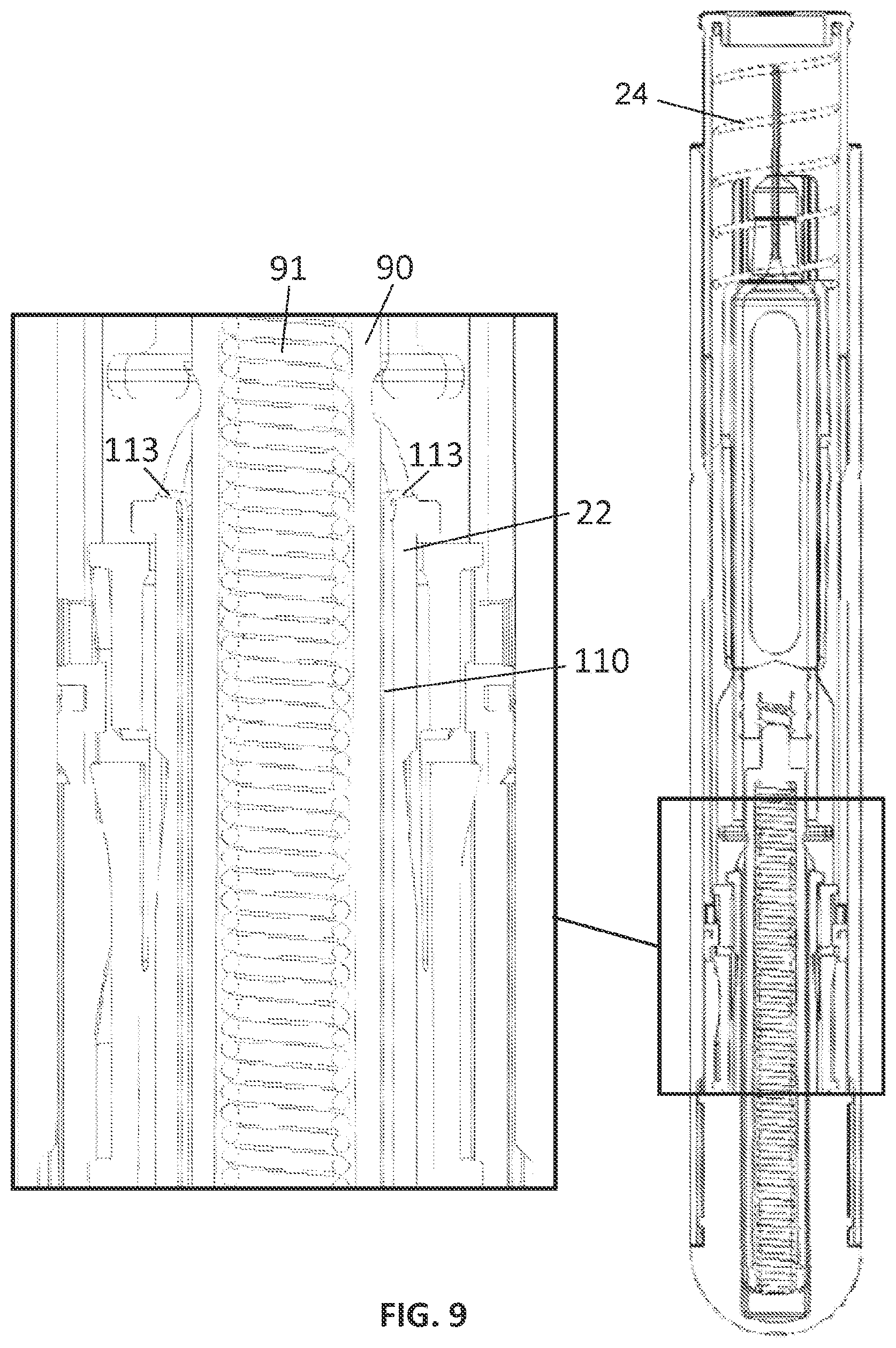 Patent US11771839 Figure 8 – Medicament delivery device