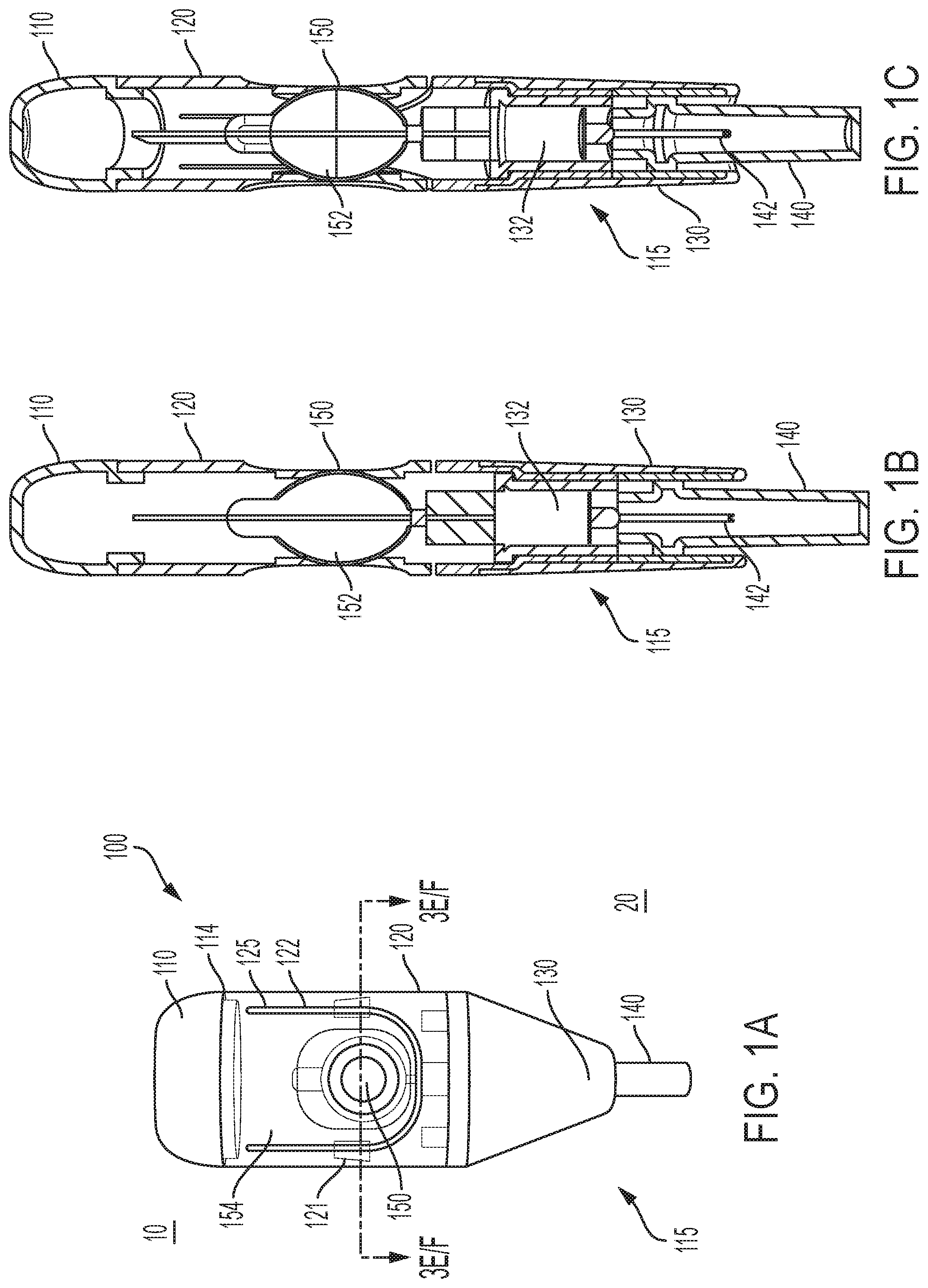Patent US11771842 Figure 1 – Syringes, syringe containers, kits and methods of use