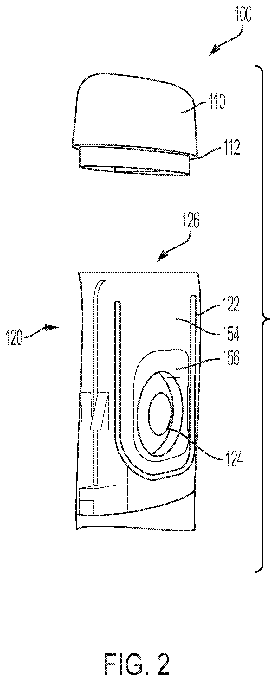 Patent US11771842 Figure 2 – Syringes, syringe containers, kits and methods of use