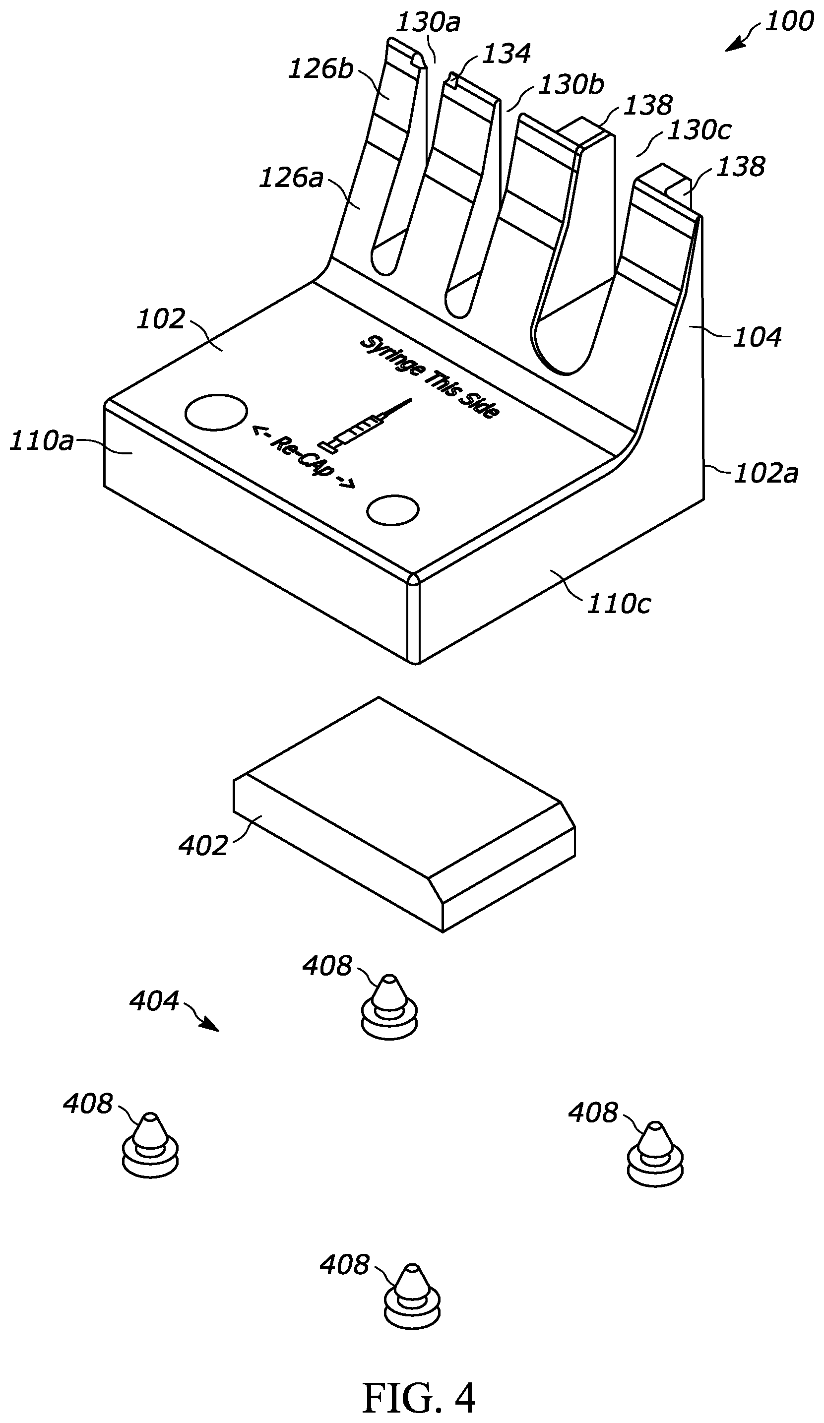 Patent US11771844 Figure 4 – Syringe de-capper device