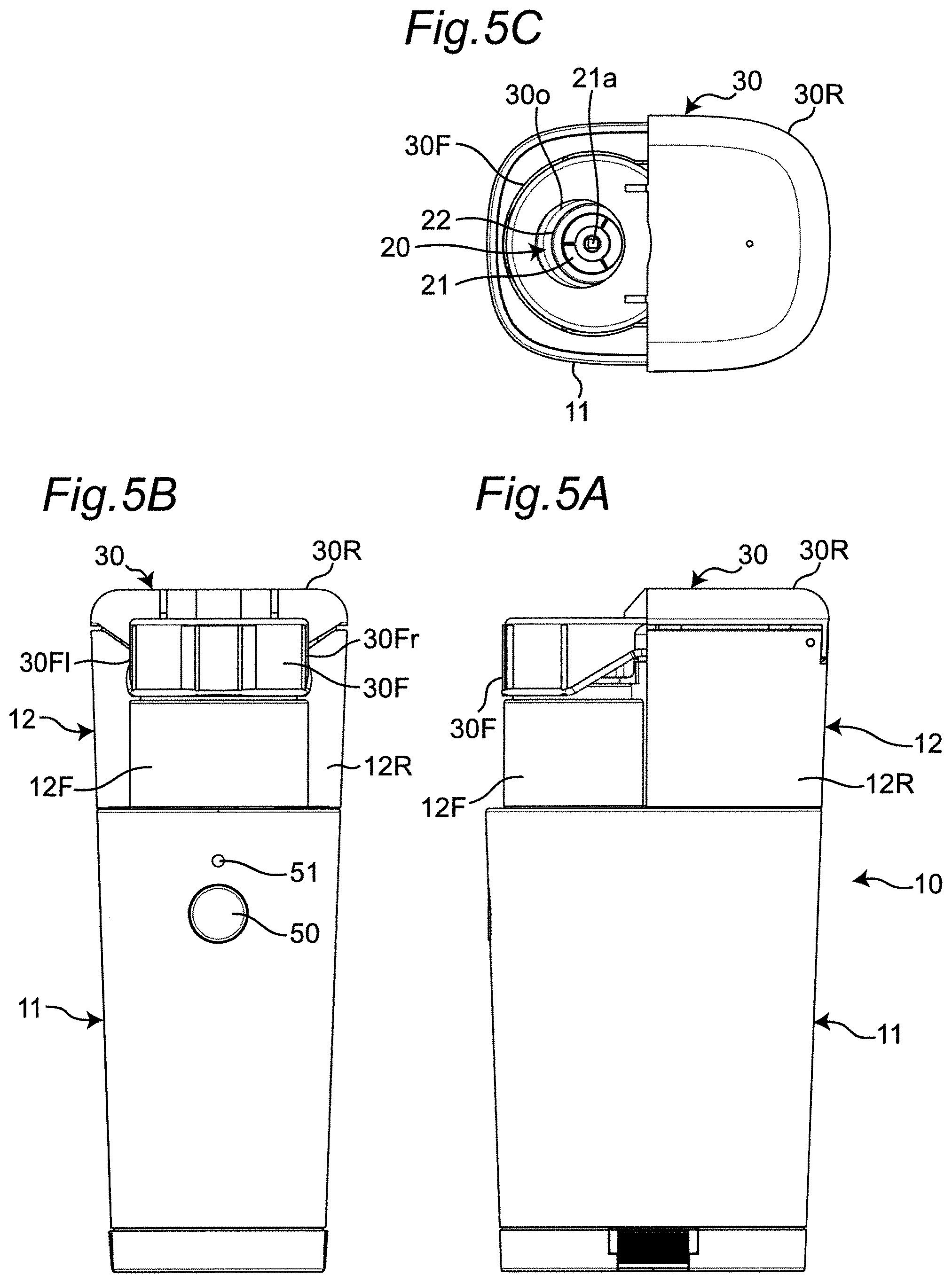 Patent US11771845 Figure 5 – Mesh nebulizer and replacement member