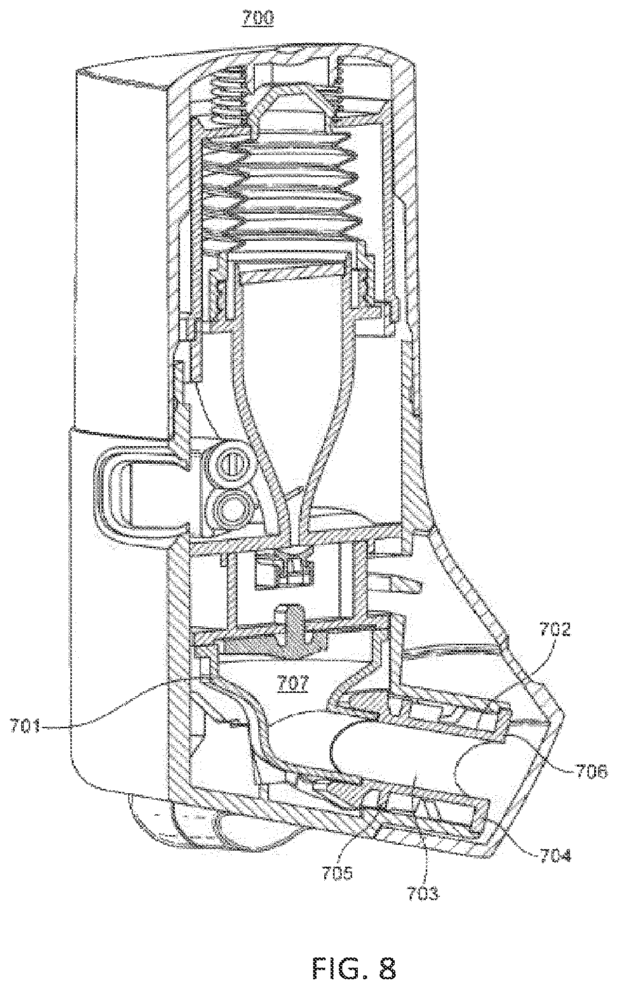 Patent US11771851 Figure 6 – Testing method for a dry powder inhaler