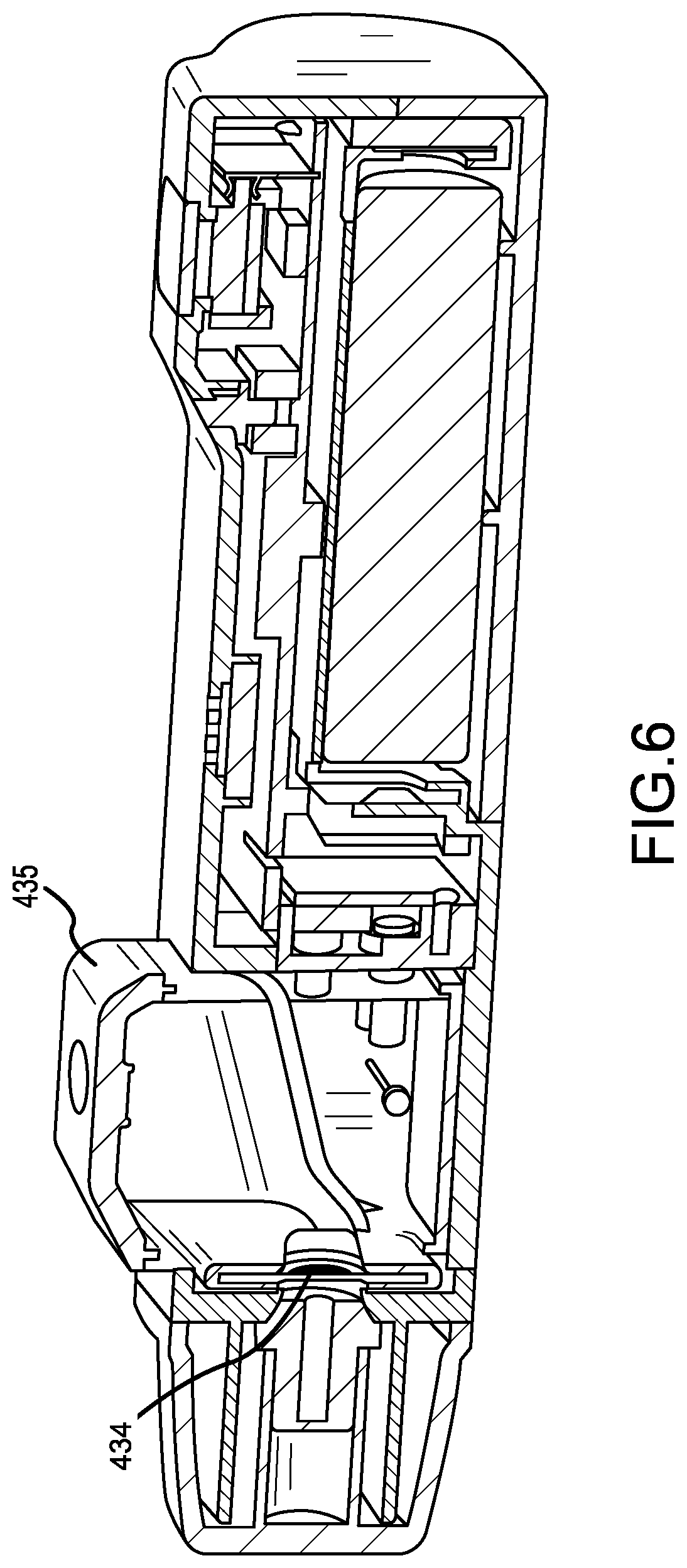 Patent US11771852 Figure 8 – Electronic breath actuated in-line droplet delivery device with small volume ampoule and methods of use