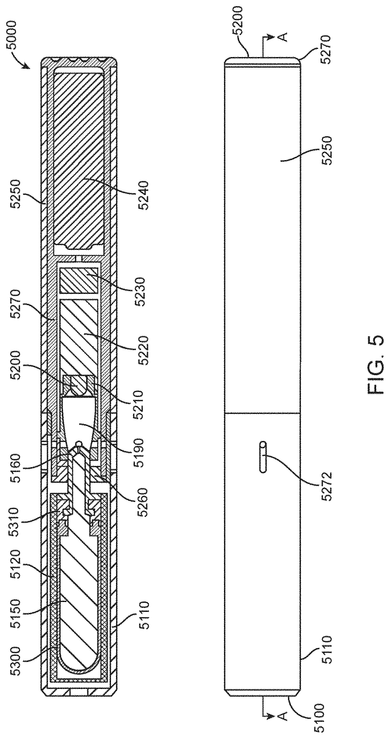 Patent US11771853 Figure 8 – Hand-held inhalable vapor producing device and method