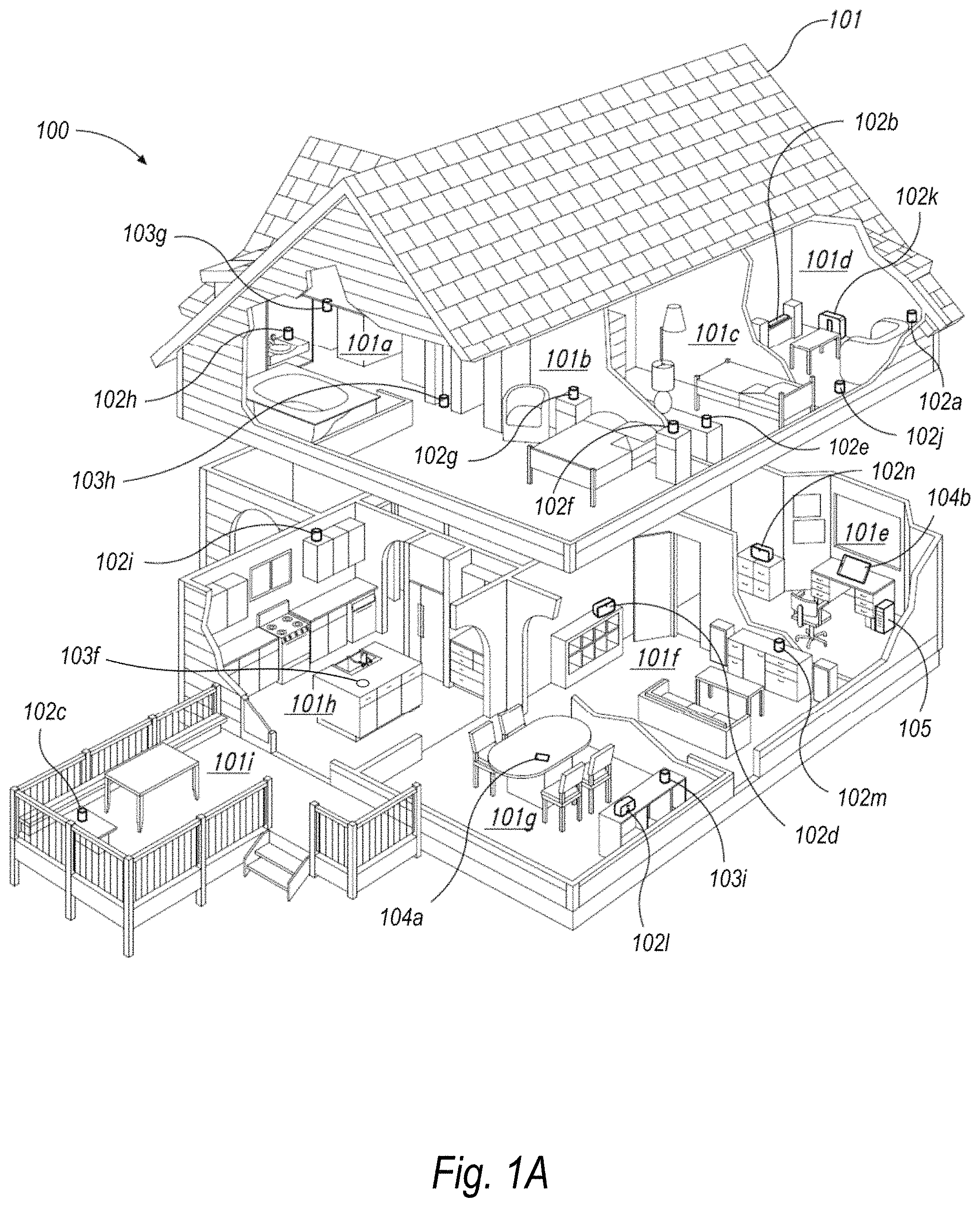 Patent US11771866 — Locally distributed keyword detection — Figure 1