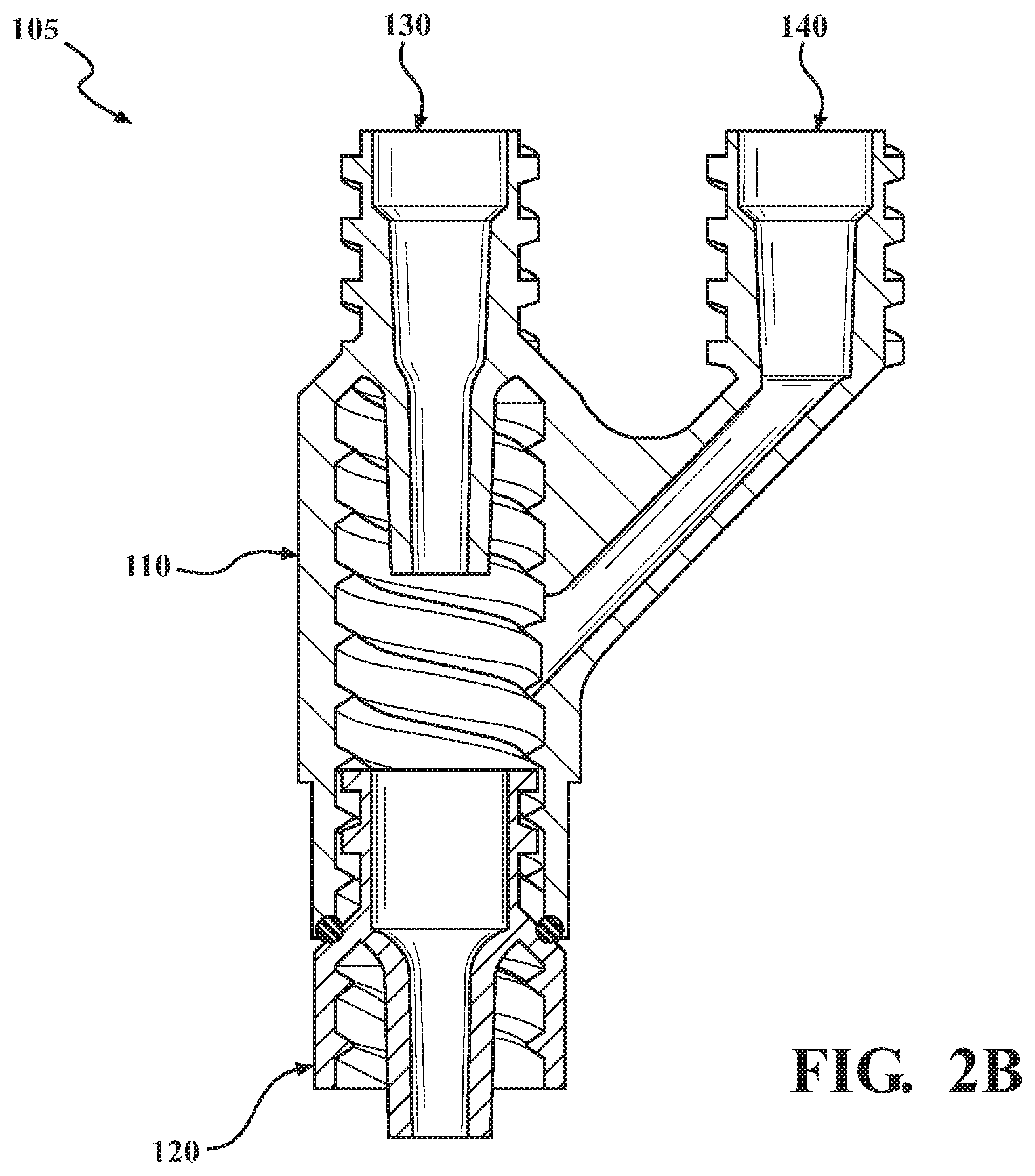 Patent US11771881 Figure 3 – Needle adapter and device for soft material extrusion of core-shell structures