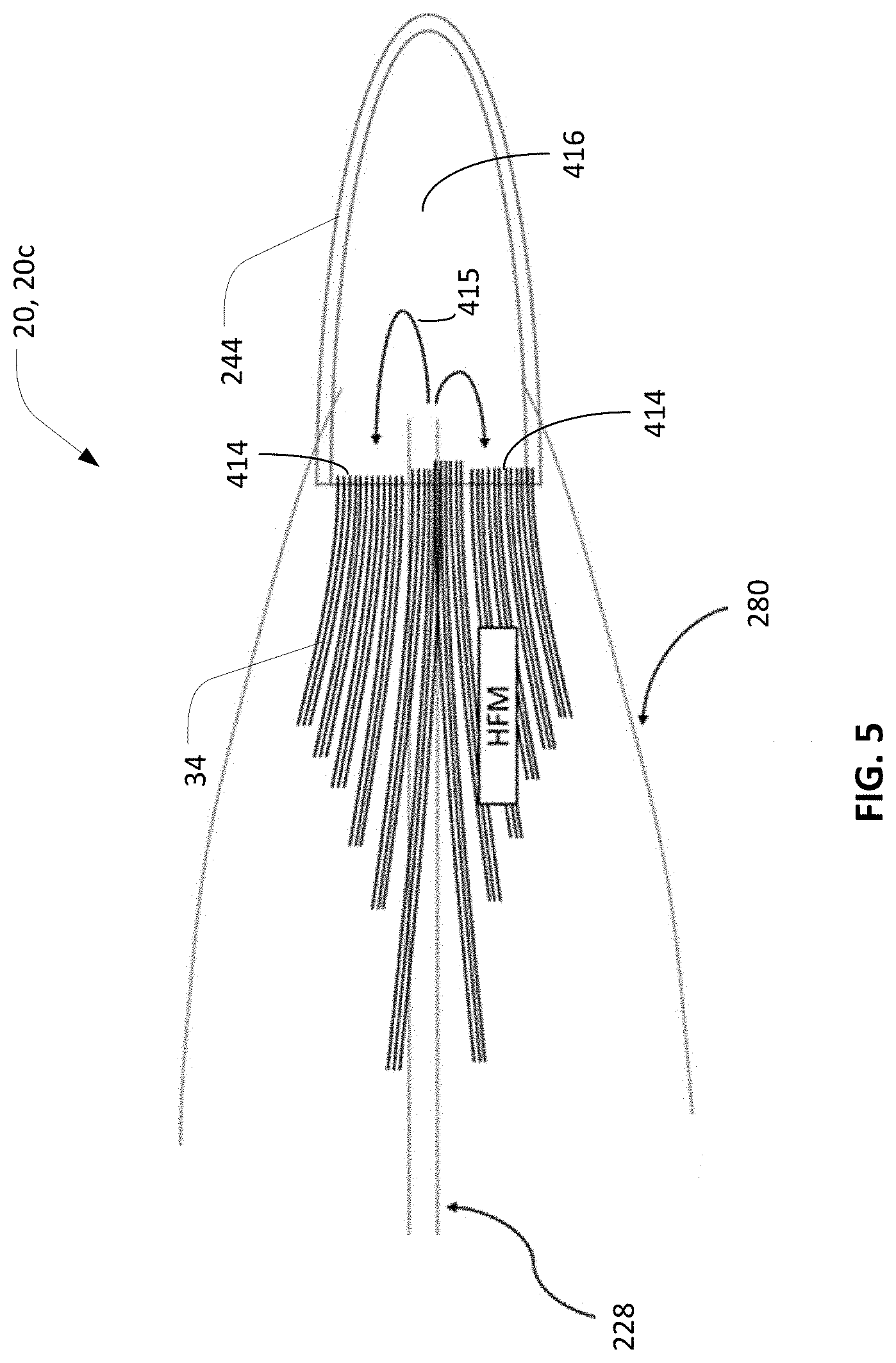 Patent US11771883 Figure 10 – Intravascular membrane oxygenator catheter with oscillating hollow fiber membranes