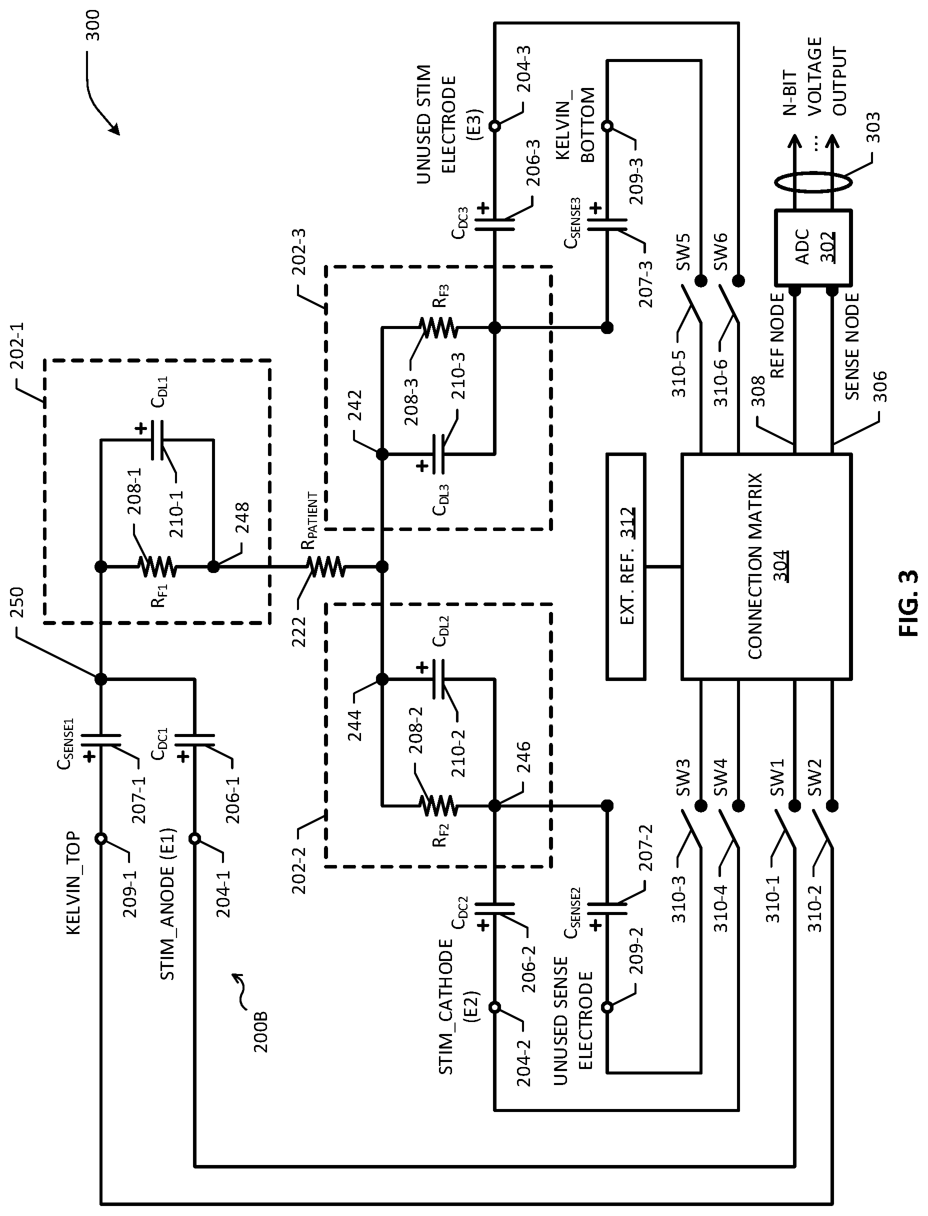 Patent US11771904 Figure 6 – Diagnostic circuitry for monitoring charge states of electrodes of a lead system associated with an implantable pulse generator