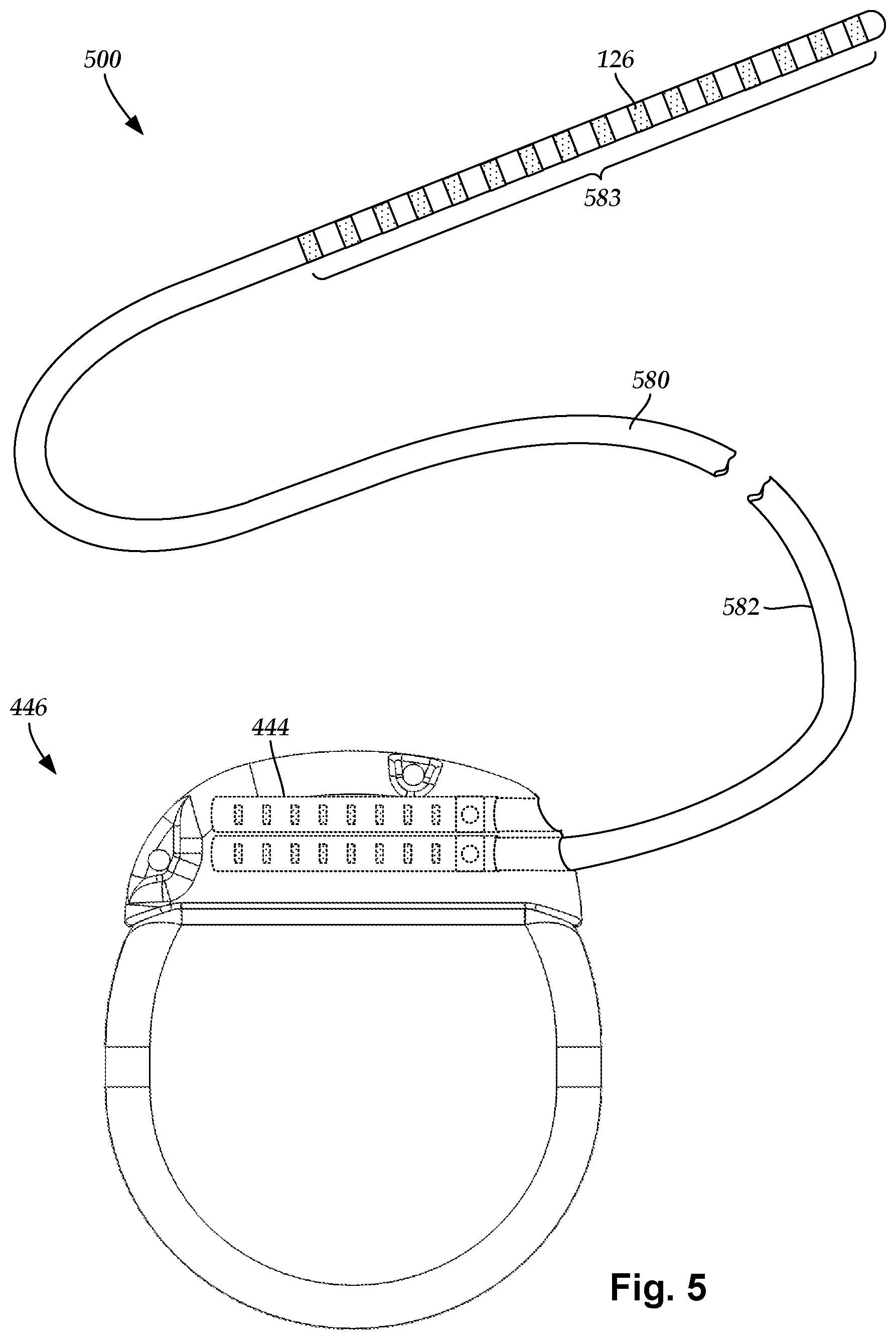 Patent US11771918 Figure 5 – Optical stimulation system with on-demand monitoring and methods of making and using