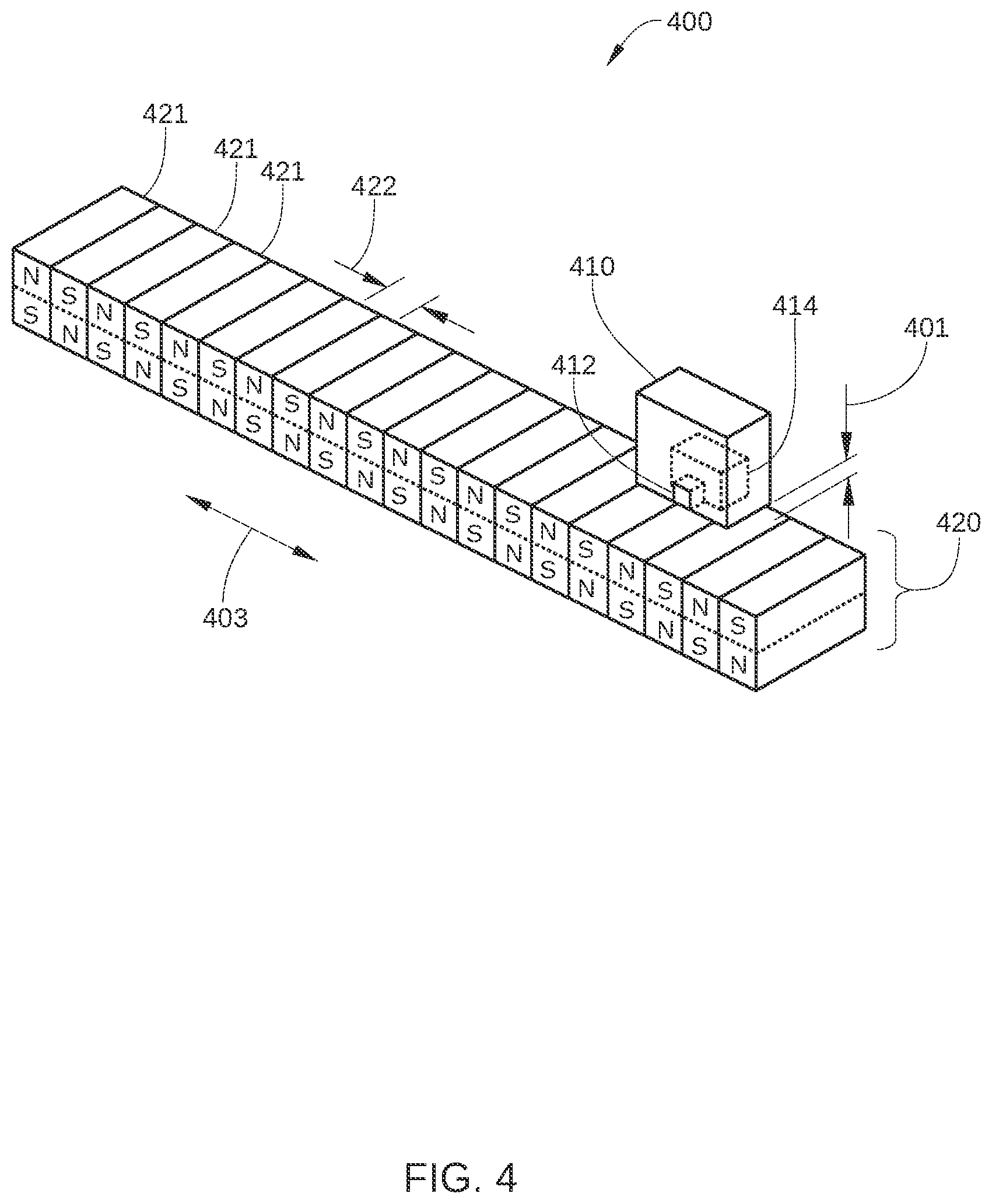 Patent US11771924 Figure 4 – Magnetoresistive linear position detection in a radiation therapy system
