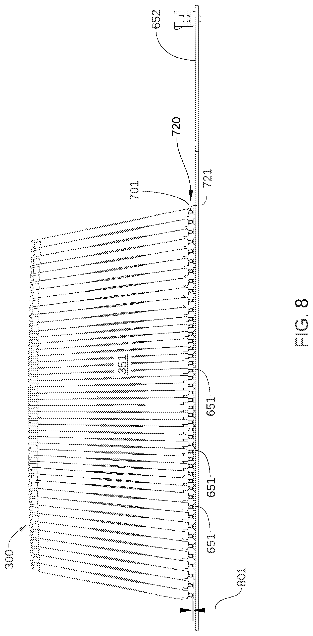 Patent US11771924 Figure 8 – Magnetoresistive linear position detection in a radiation therapy system