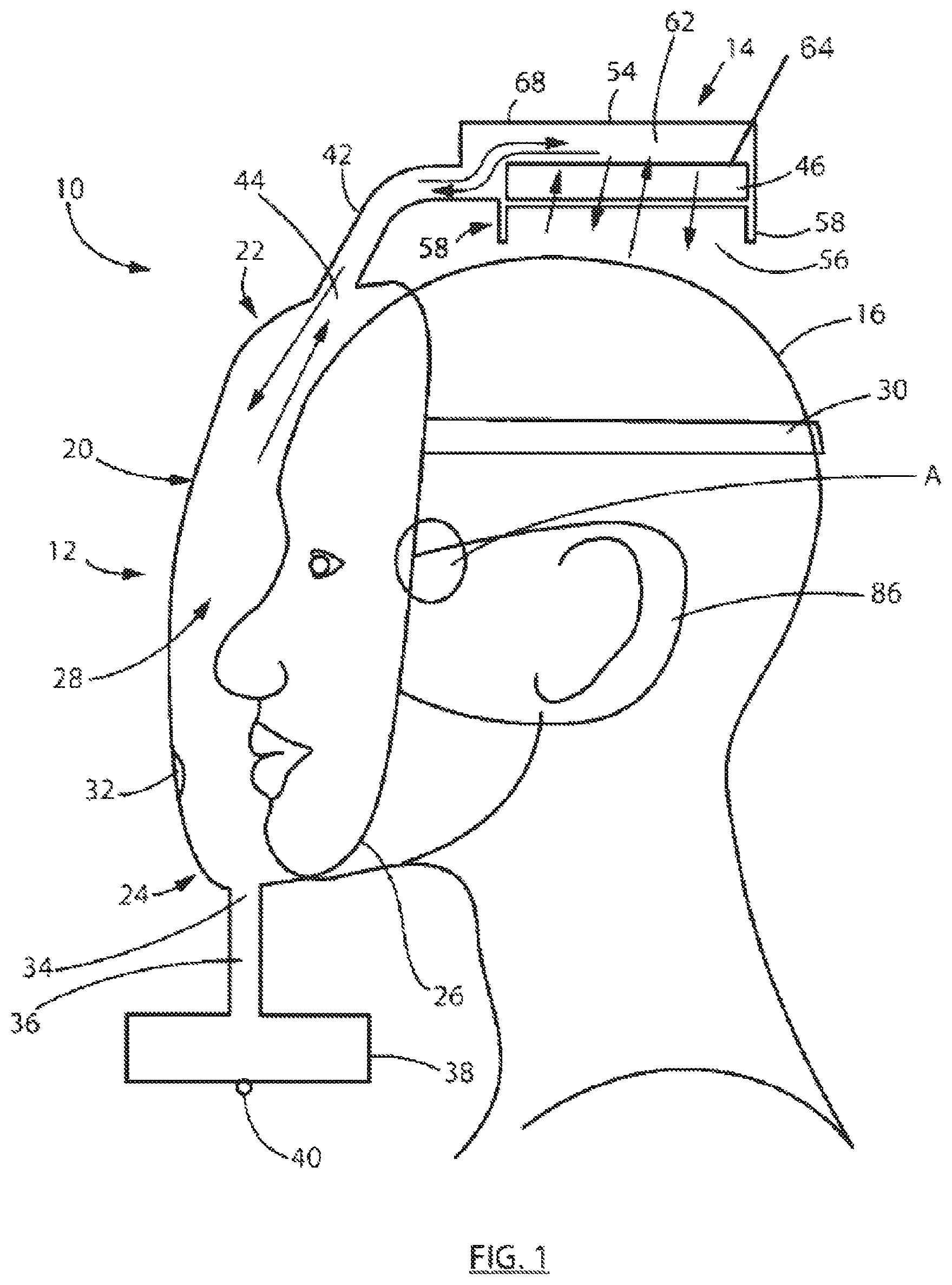 Patent US11771928 Figure 1 – Filter mask