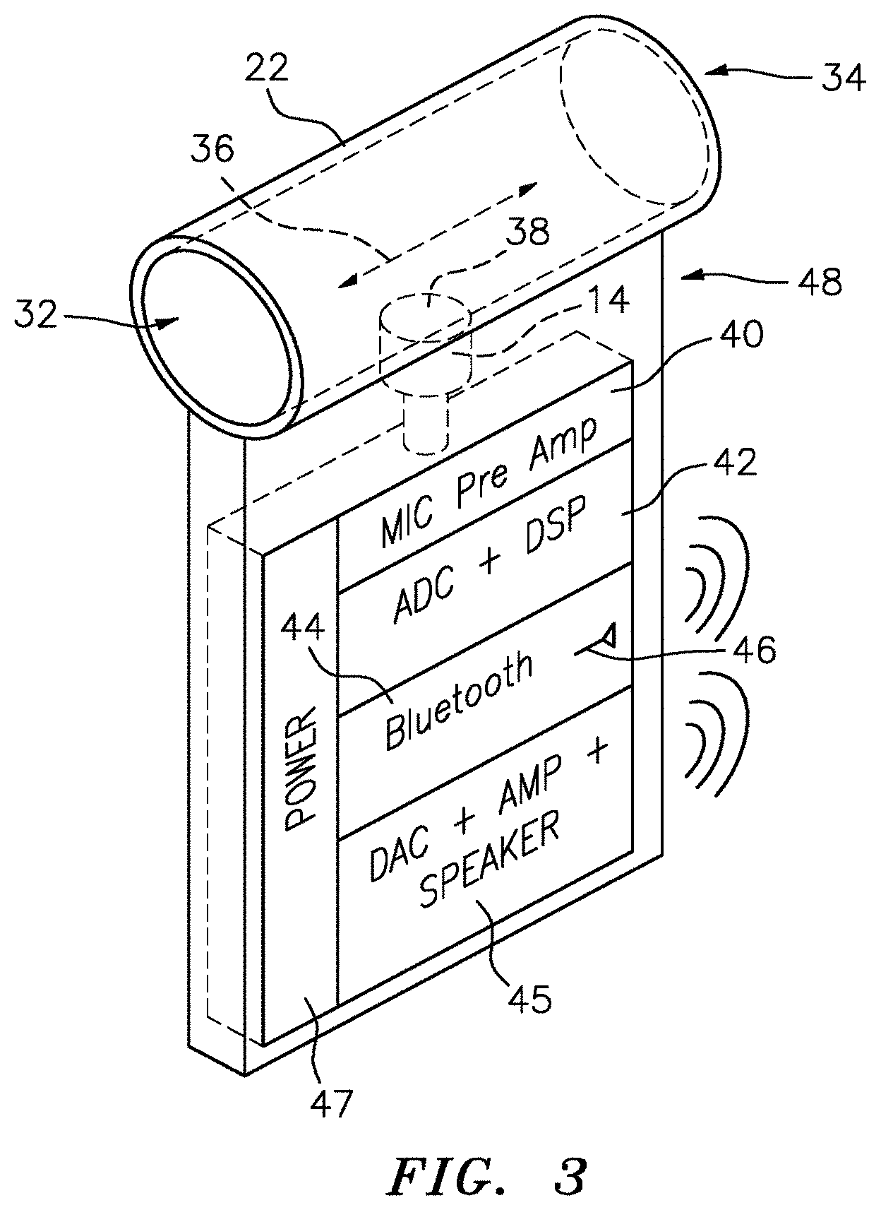 Patent US11771929 Figure 3 – Patient respiratory mask with integrated microphone and method of patient communication utilizing the same