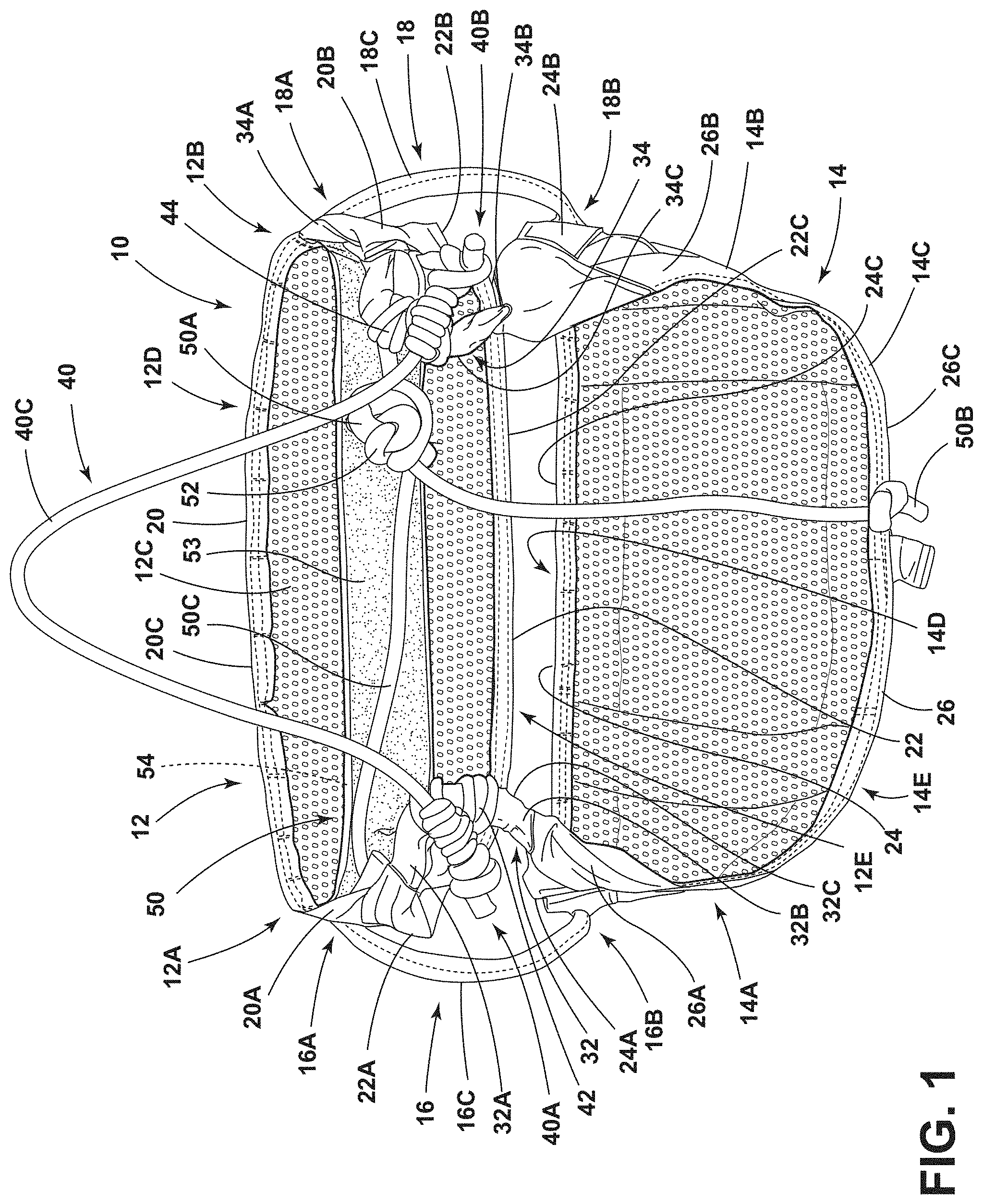 Patent US11771931 Figure 1 – Tree saddle